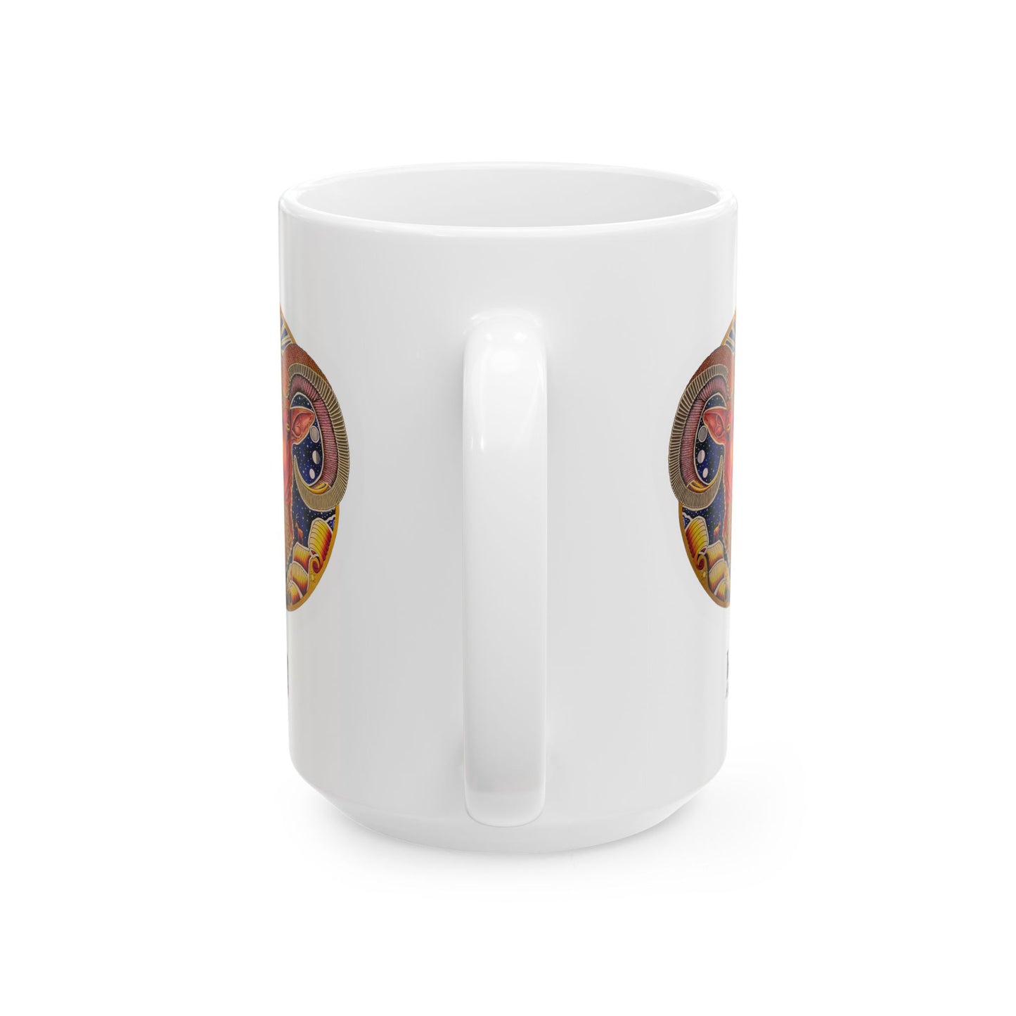 Aries Zodiac 11oz Mug - Hand-Drawn Celestial Design (Non-AI)