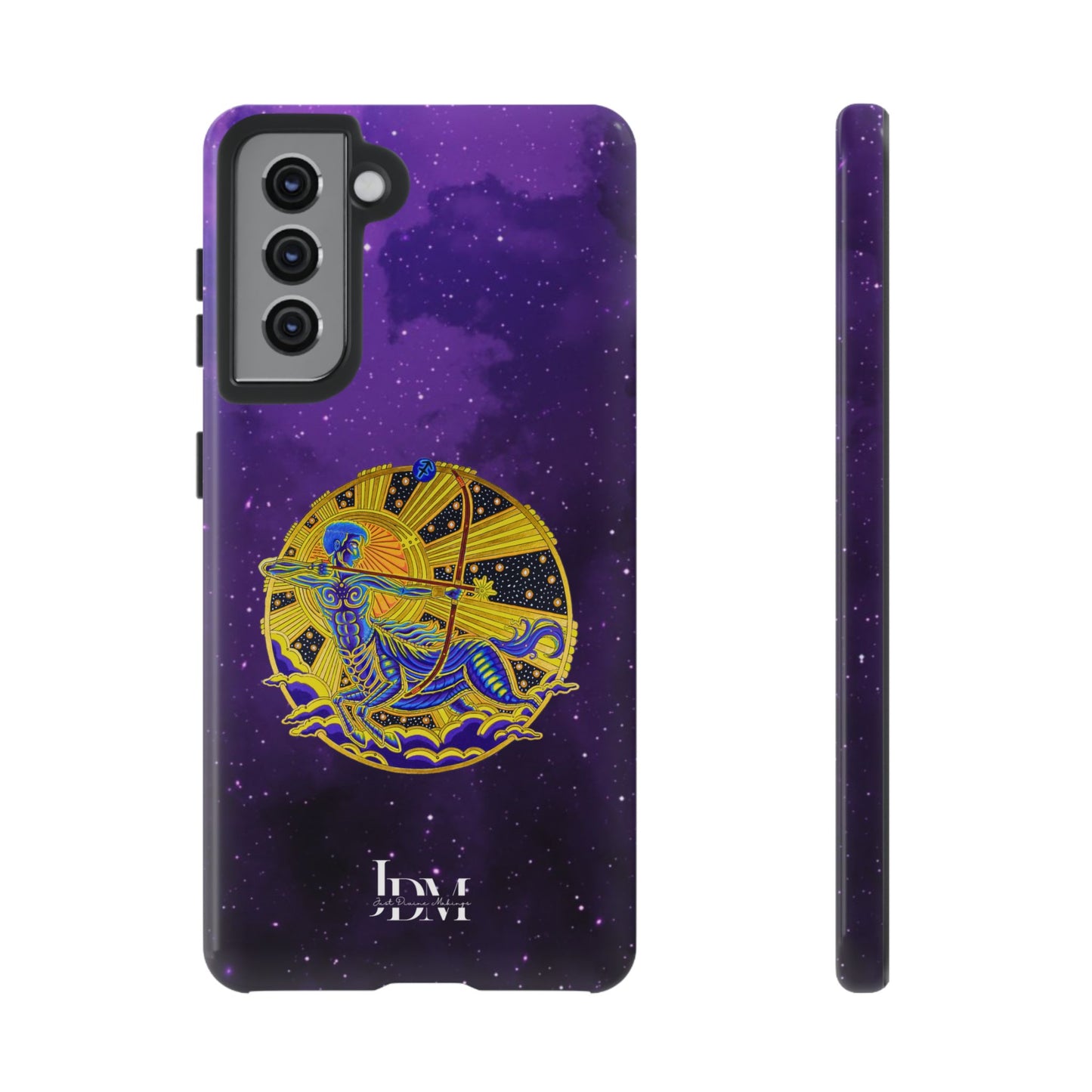 Sagittarius Zodiac Tough Phone Case – Hand-Drawn Celestial Design (Non-AI)