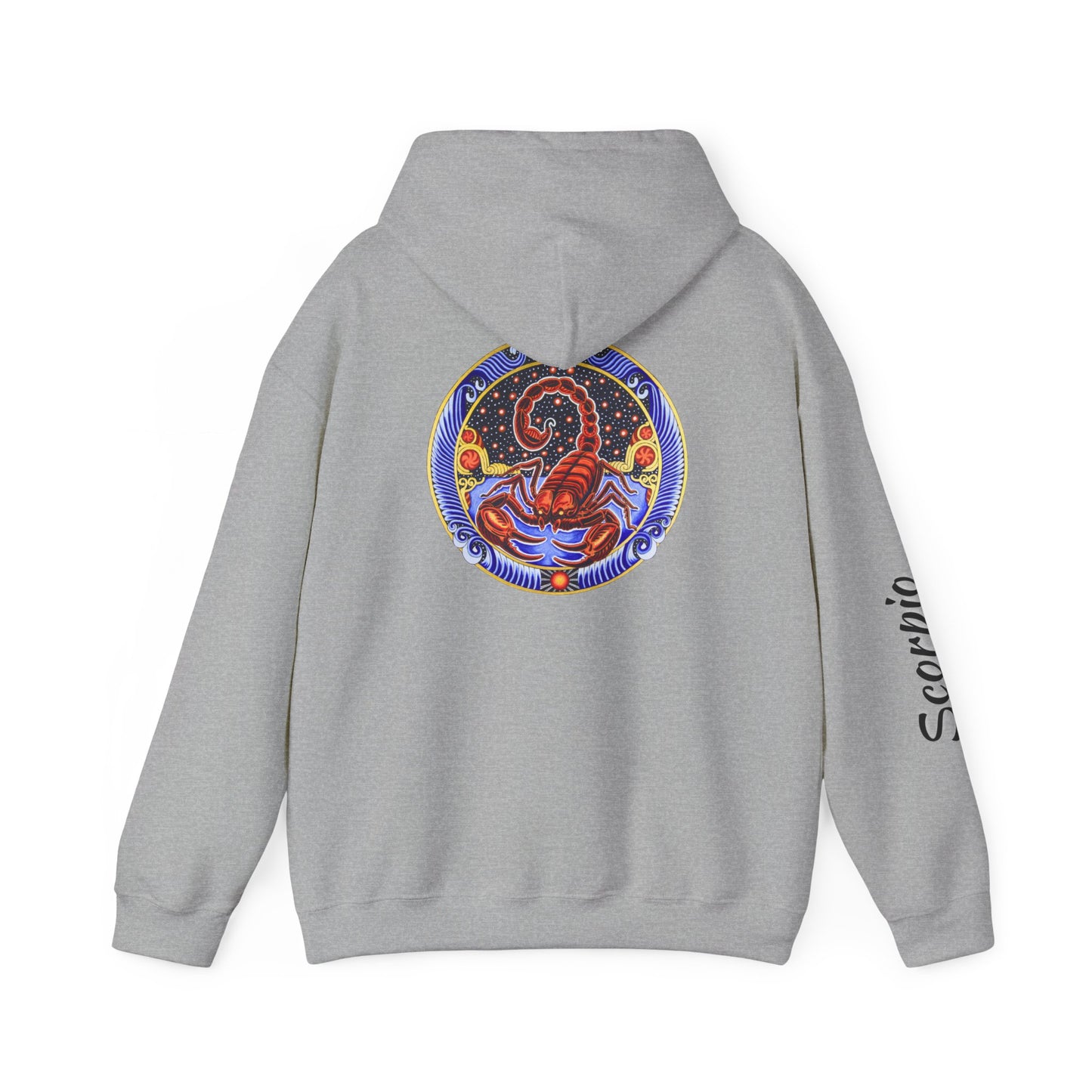 Scorpio Zodiac Hoodie – Hand-Drawn Celestial Design (Non-AI)