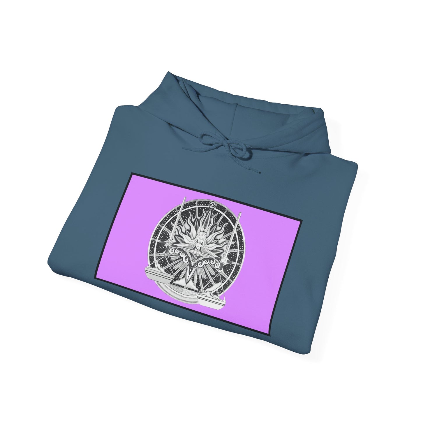 Libra Zodiac Hoodie – Hand-Drawn Celestial Design (Non-AI) Universal
