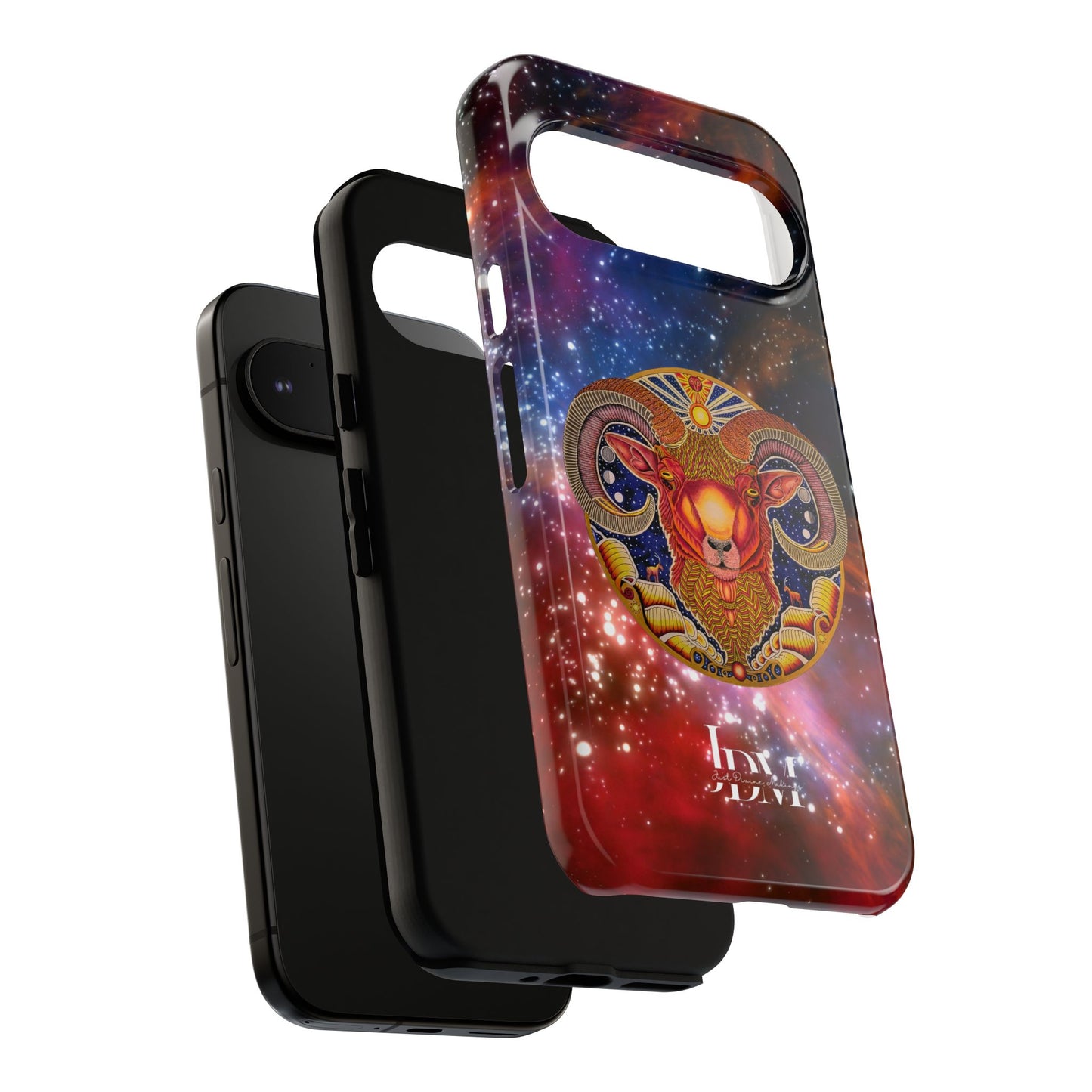 Aries Zodiac Tough Phone Case – Hand-Drawn Celestial Design (Non-AI)
