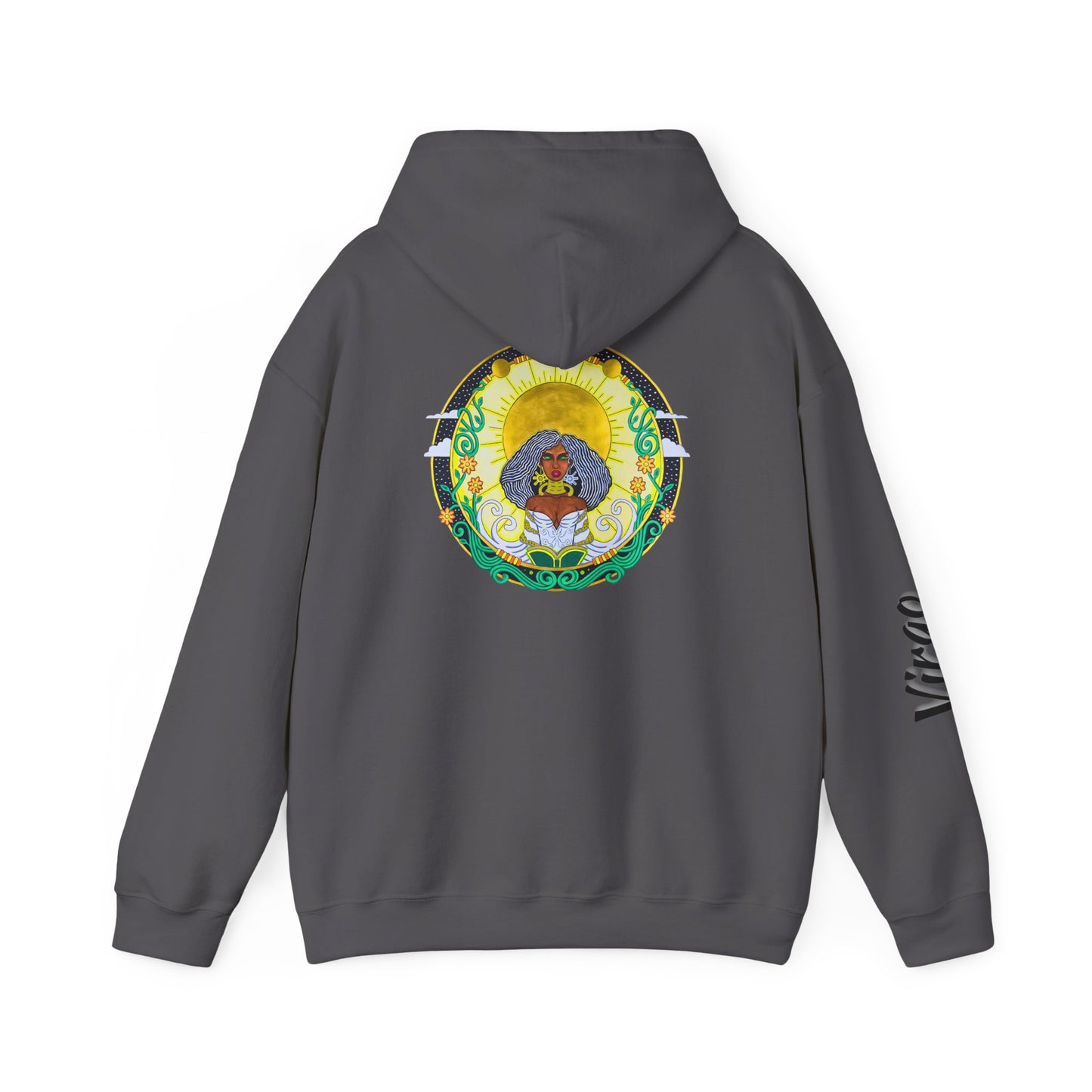 Virgo Zodiac Hoodie – Hand-Drawn Celestial Design (Non-AI)