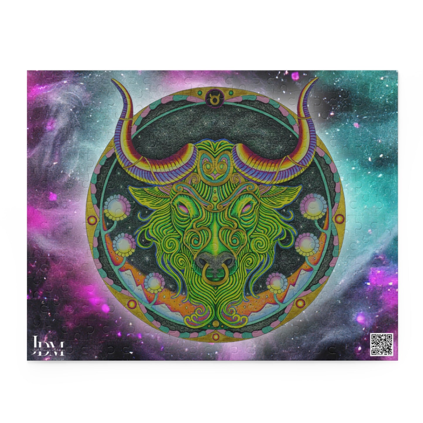 Taurus Zodiac Puzzle - Hand-Drawn Celestial Design (Non-AI)