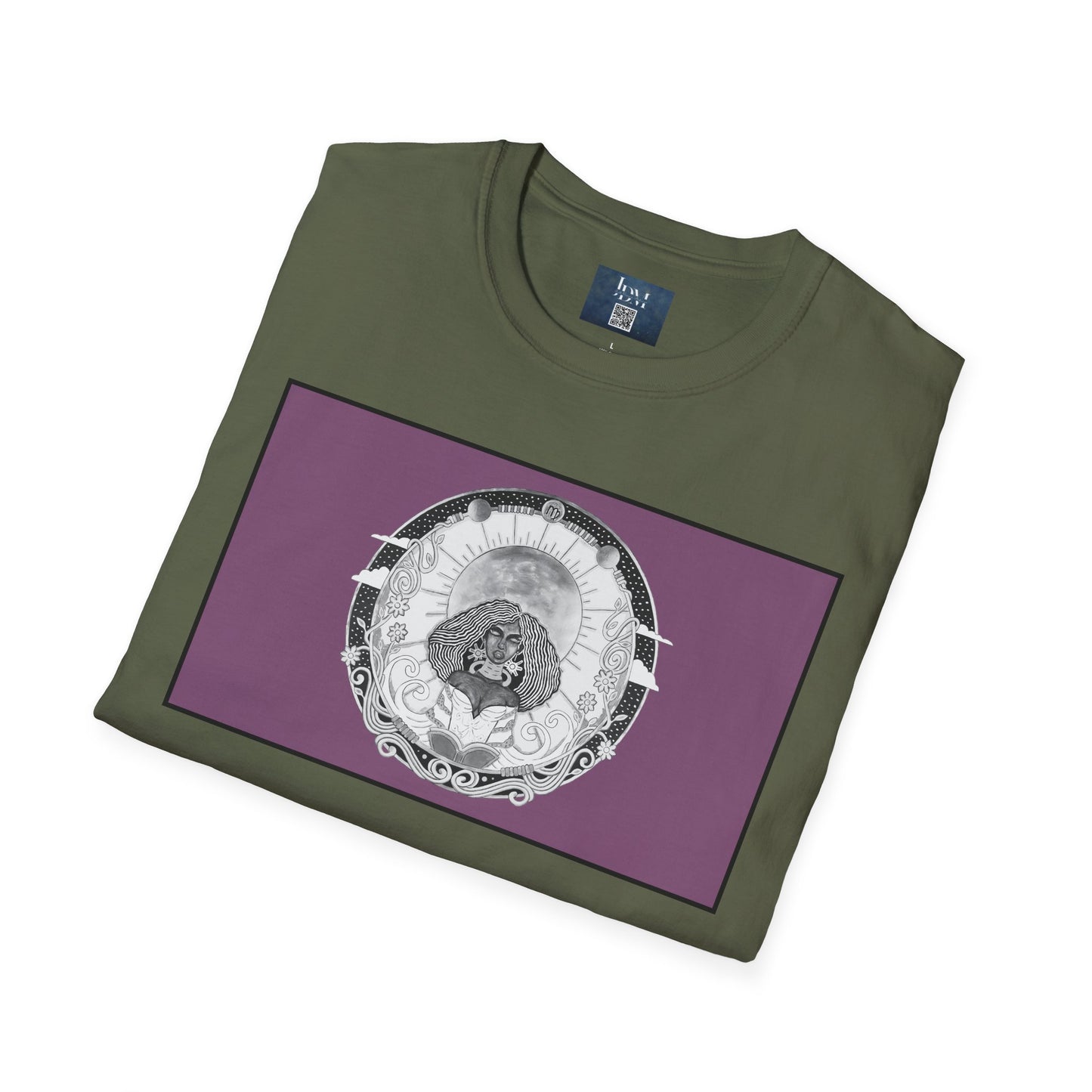 Virgo Zodiac Crew Neck T-Shirt – Hand-Drawn Celestial Design (Non-AI) Universal