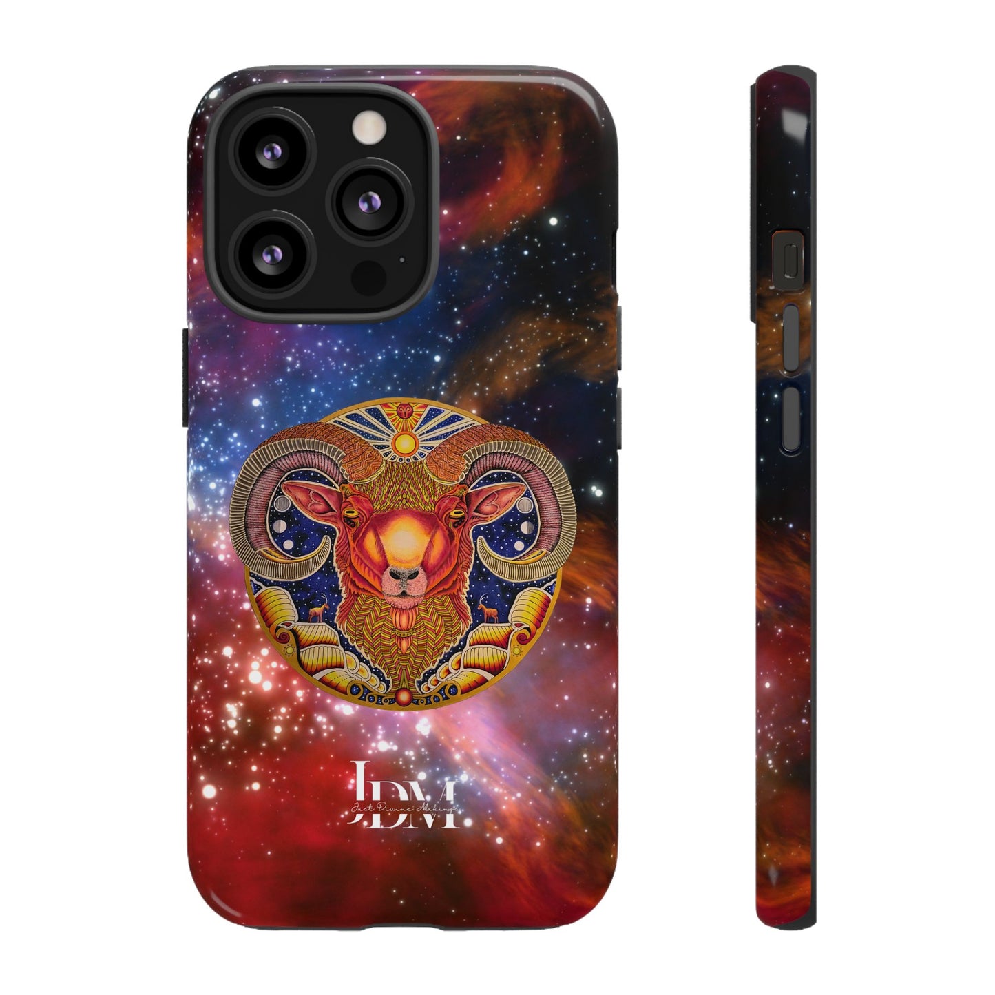 Aries Zodiac Tough Phone Case – Hand-Drawn Celestial Design (Non-AI)