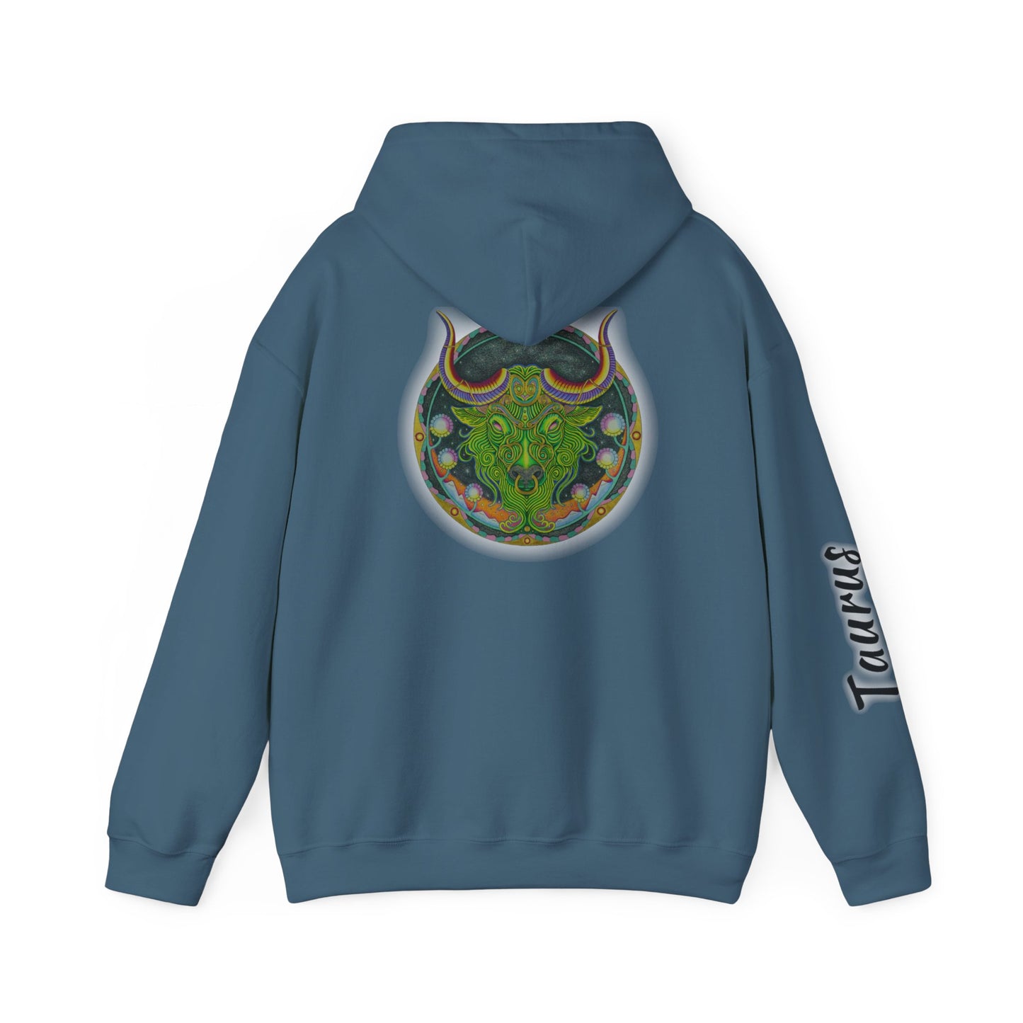 Taurus Zodiac Hoodie - Hand-Drawn Celestial Design (Non-AI)