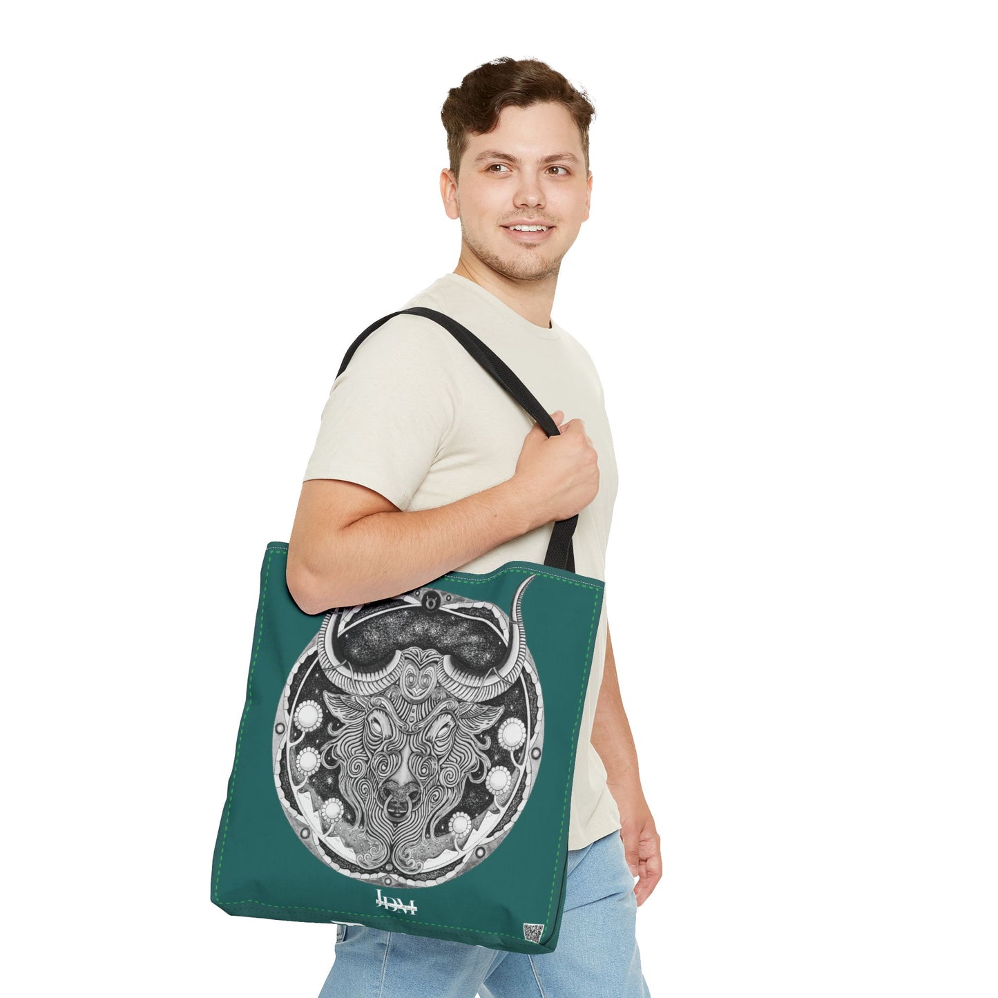 Taurus Zodiac Tote Bag - Hand-Drawn Celestial Design (Non-AI) Universal