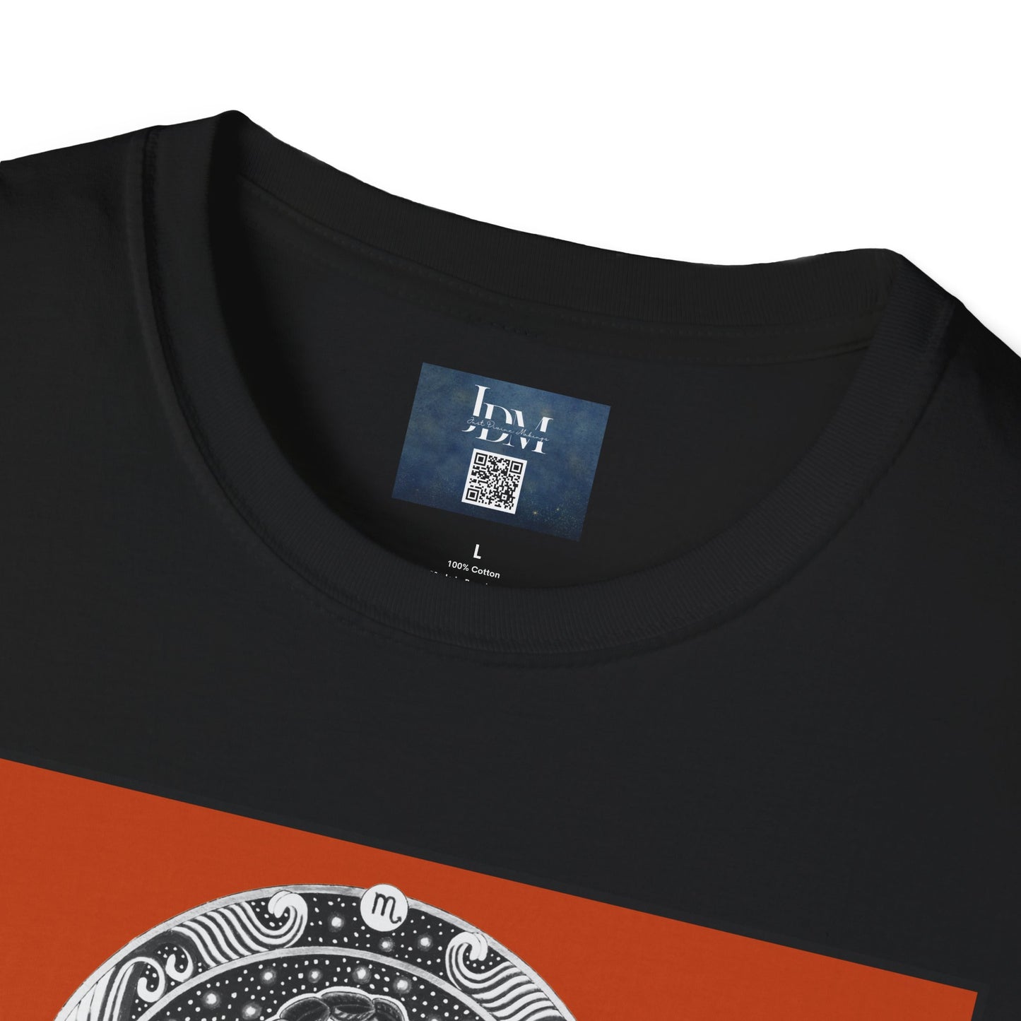 Scorpio Zodiac Crew Neck T-Shirt – Hand-Drawn Celestial Design (Non-AI) Universal