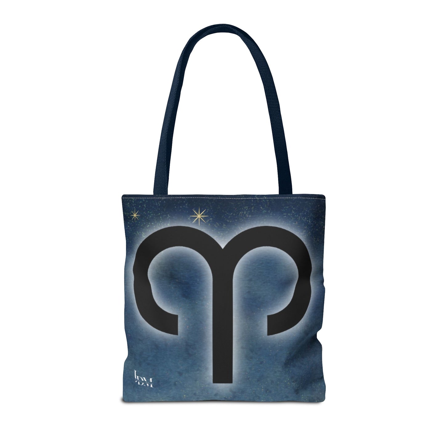 Aries Zodiac Tote Bag - Hand-Drawn Celestial Design (Non-AI)