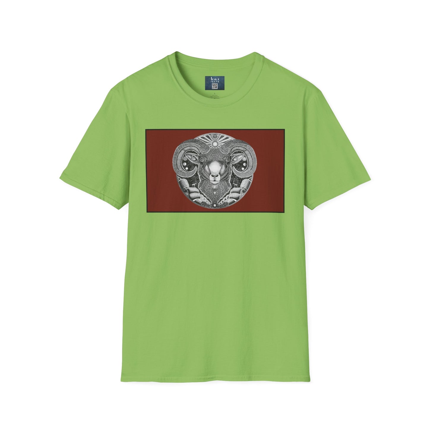 Aries Zodiac Softstyle T-Shirt - Hand-Drawn Celestial Design (Non-AI) Universal