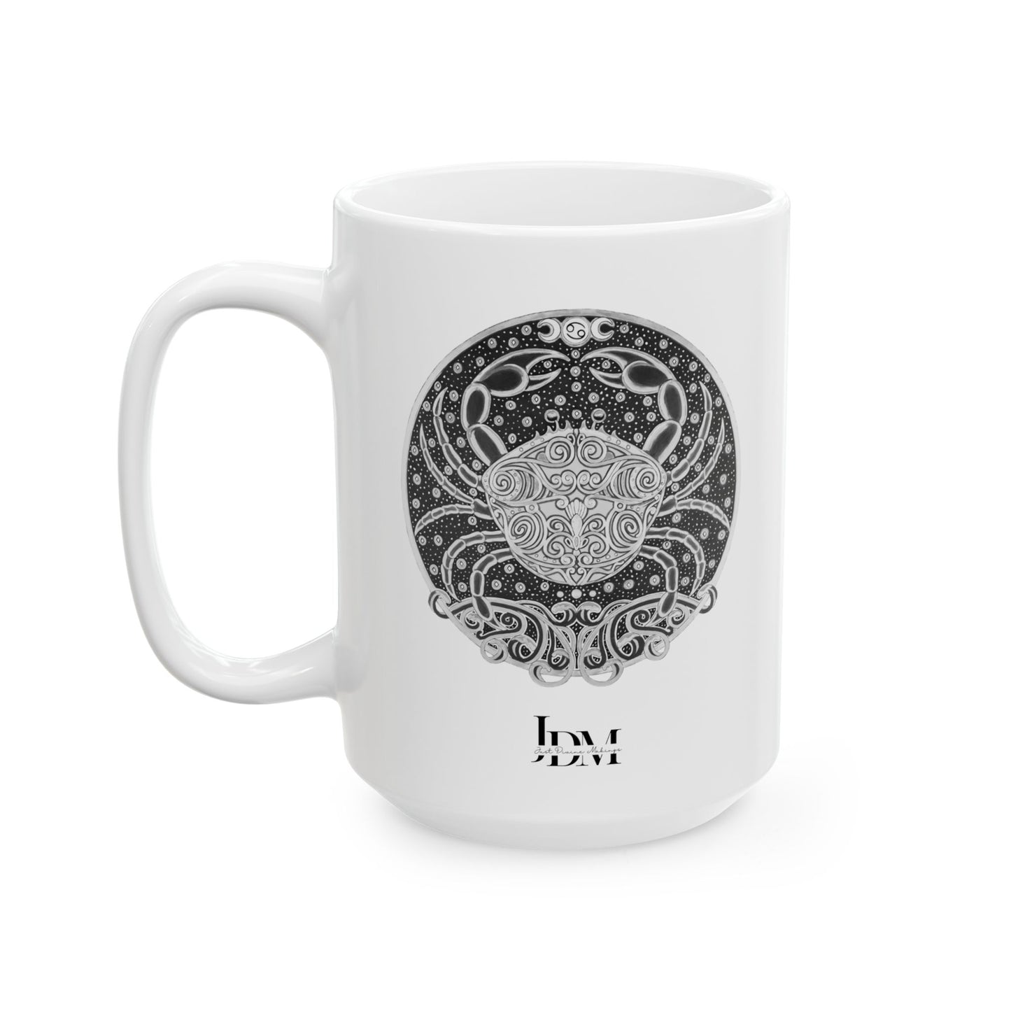 Cancer Zodiac Mug – Hand-Drawn Celestial Design (Non-AI) Universal