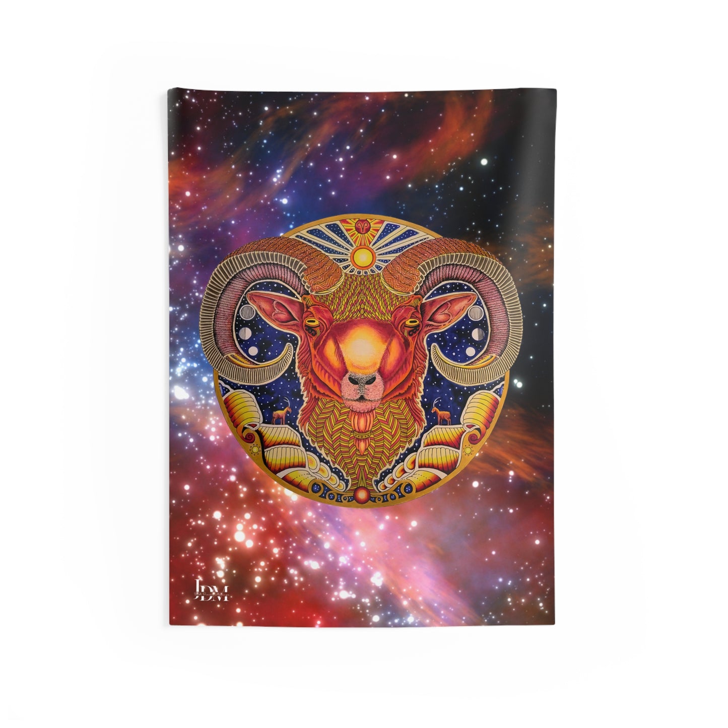Aries Wall Tapestry, Bohemian Decor, Astrology Art, Zodiac Wall Hanging, Celestial Home Decor, Spiritual Gift