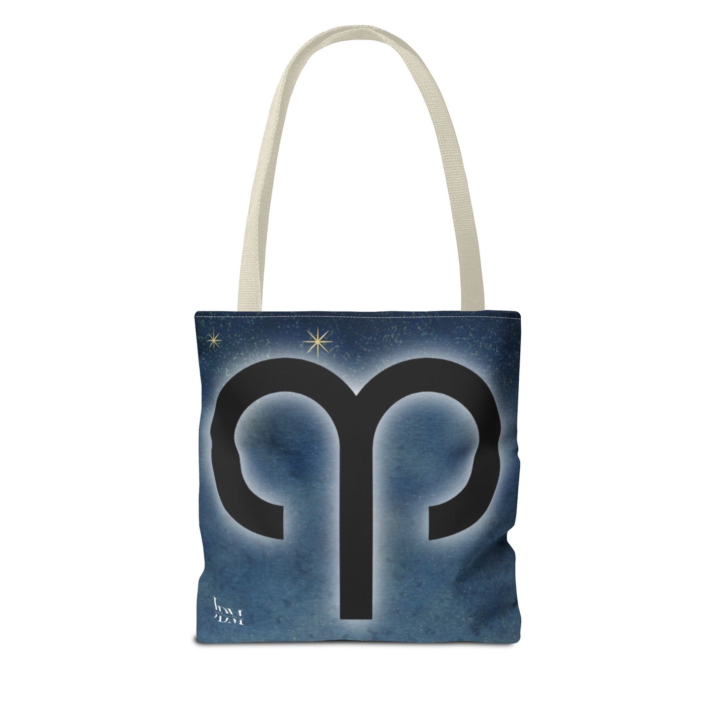 Aries Zodiac Tote Bag - Hand-Drawn Celestial Design (Non-AI)