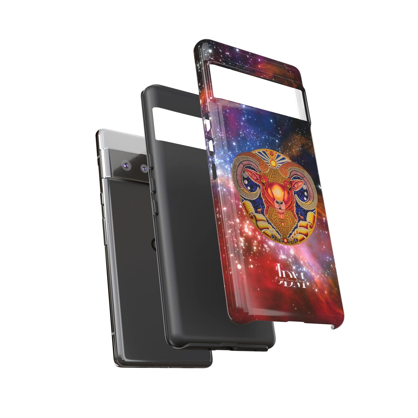 Aries Zodiac Tough Phone Case – Hand-Drawn Celestial Design (Non-AI)