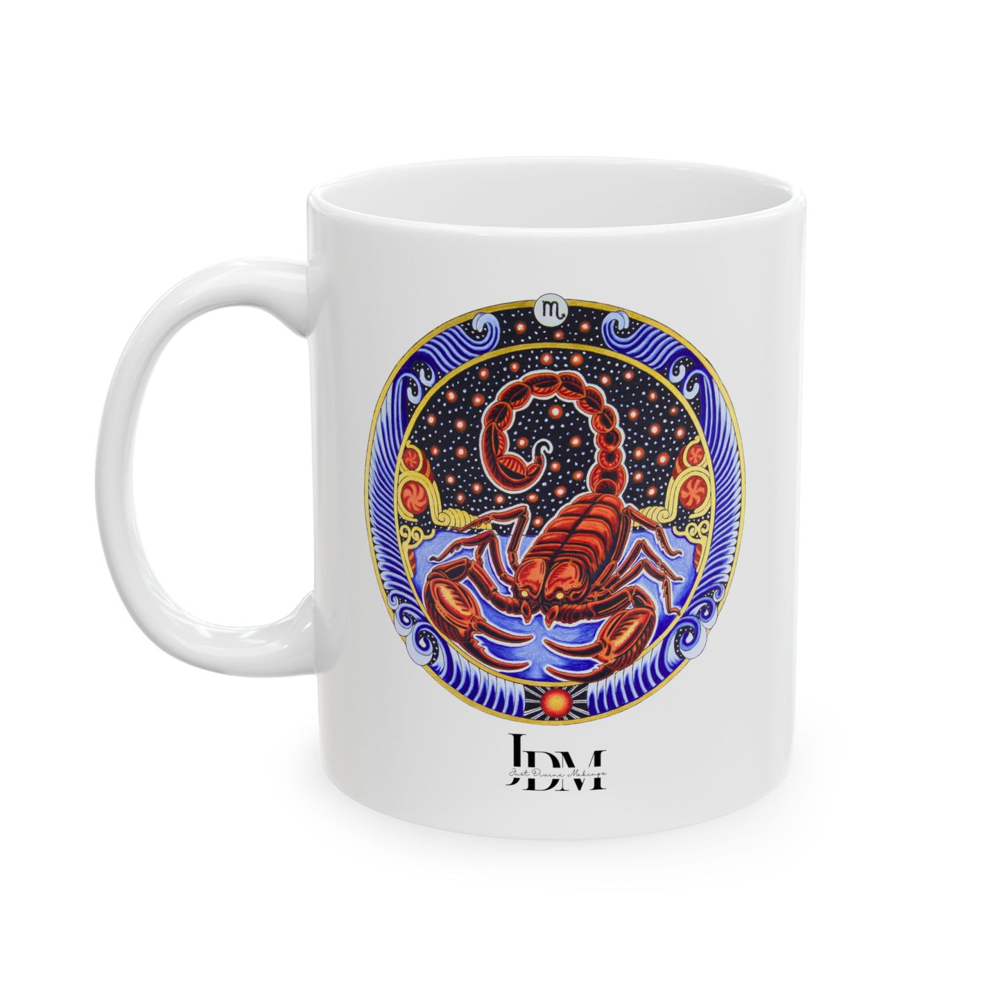 Scorpio Zodiac Mug – Hand-Drawn Celestial Design (Non-AI)