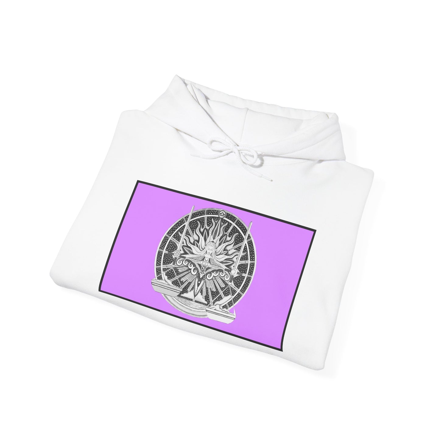 Libra Zodiac Hoodie – Hand-Drawn Celestial Design (Non-AI) Universal