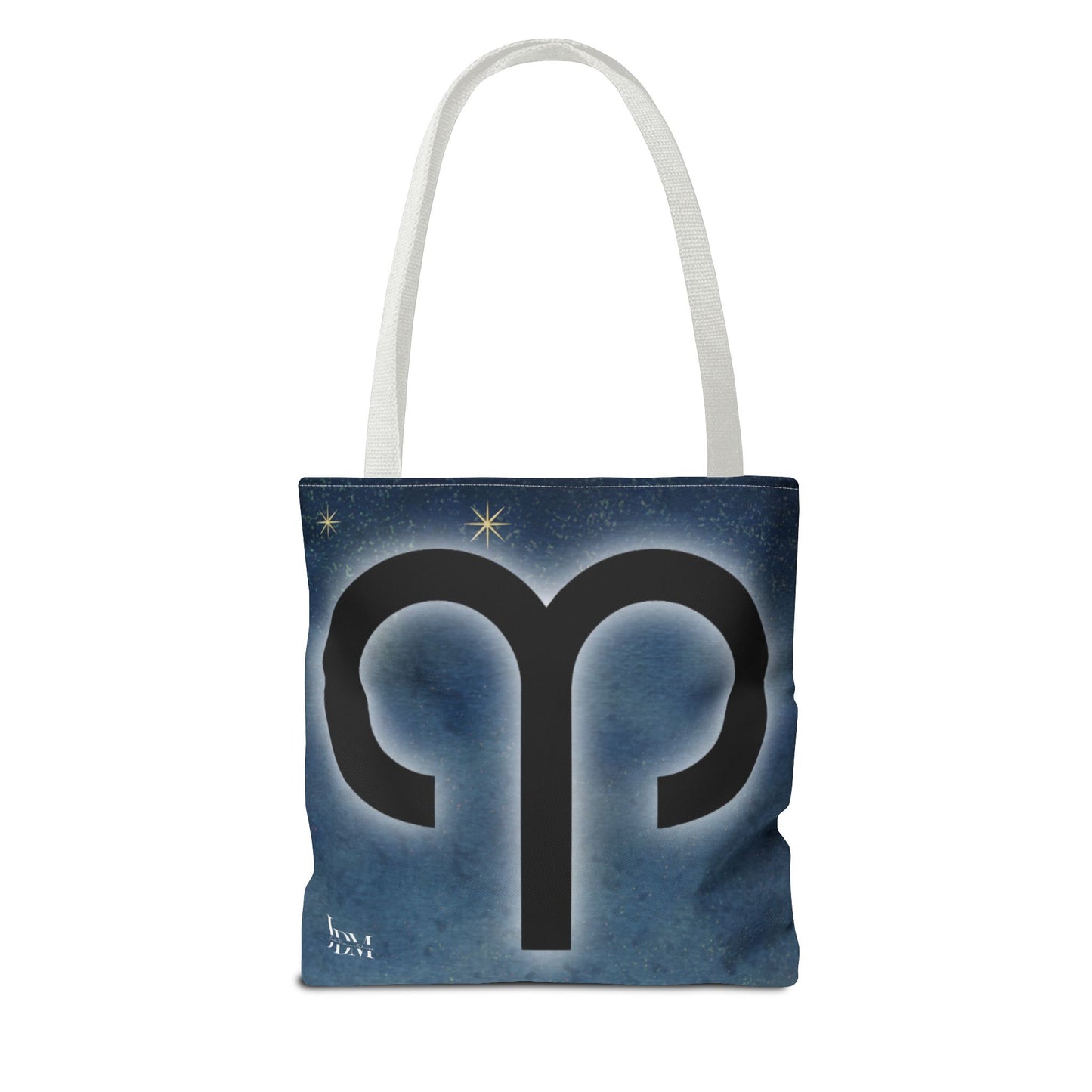 Aries Zodiac Tote Bag - Hand-Drawn Celestial Design (Non-AI)