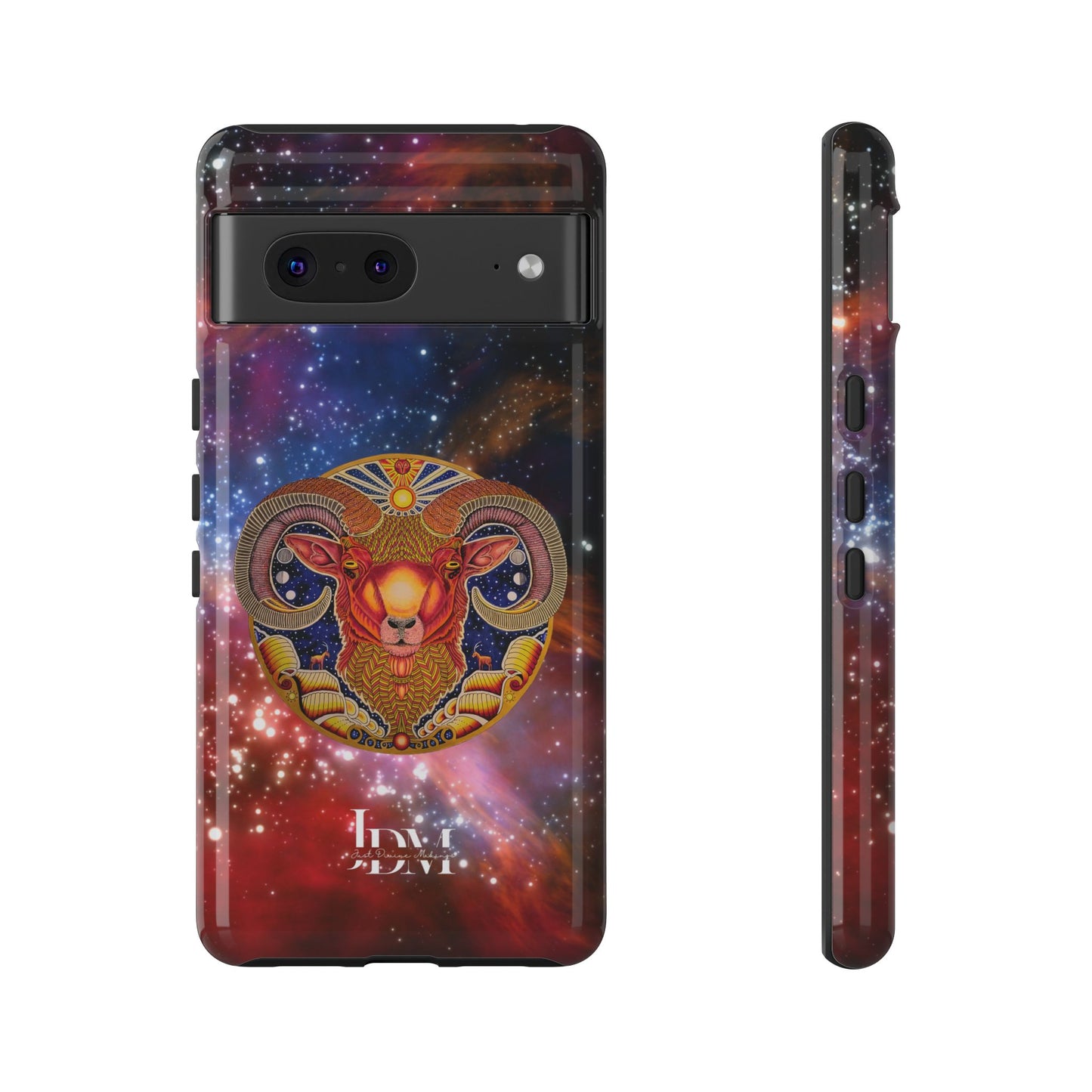 Aries Zodiac Tough Phone Case – Hand-Drawn Celestial Design (Non-AI)