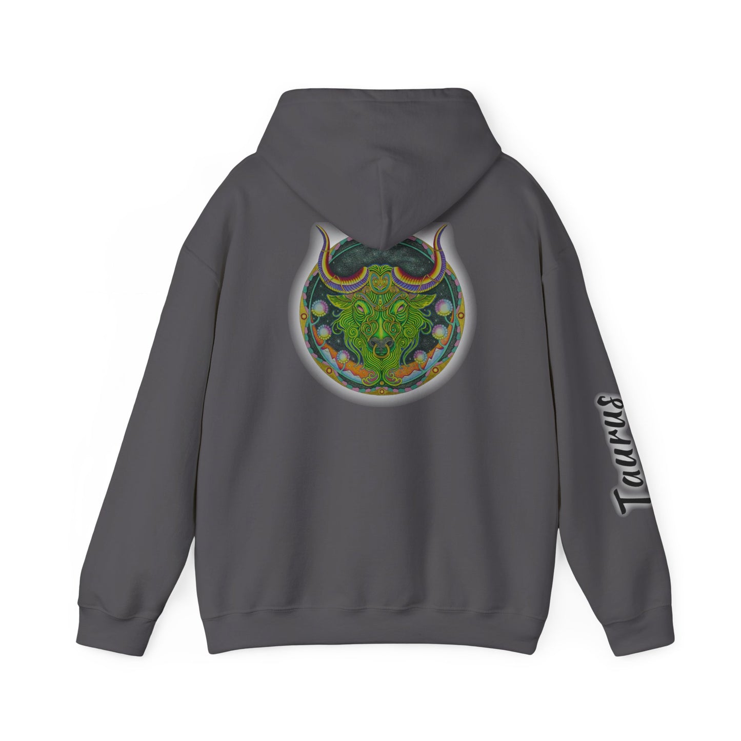 Taurus Zodiac Hoodie - Hand-Drawn Celestial Design (Non-AI)