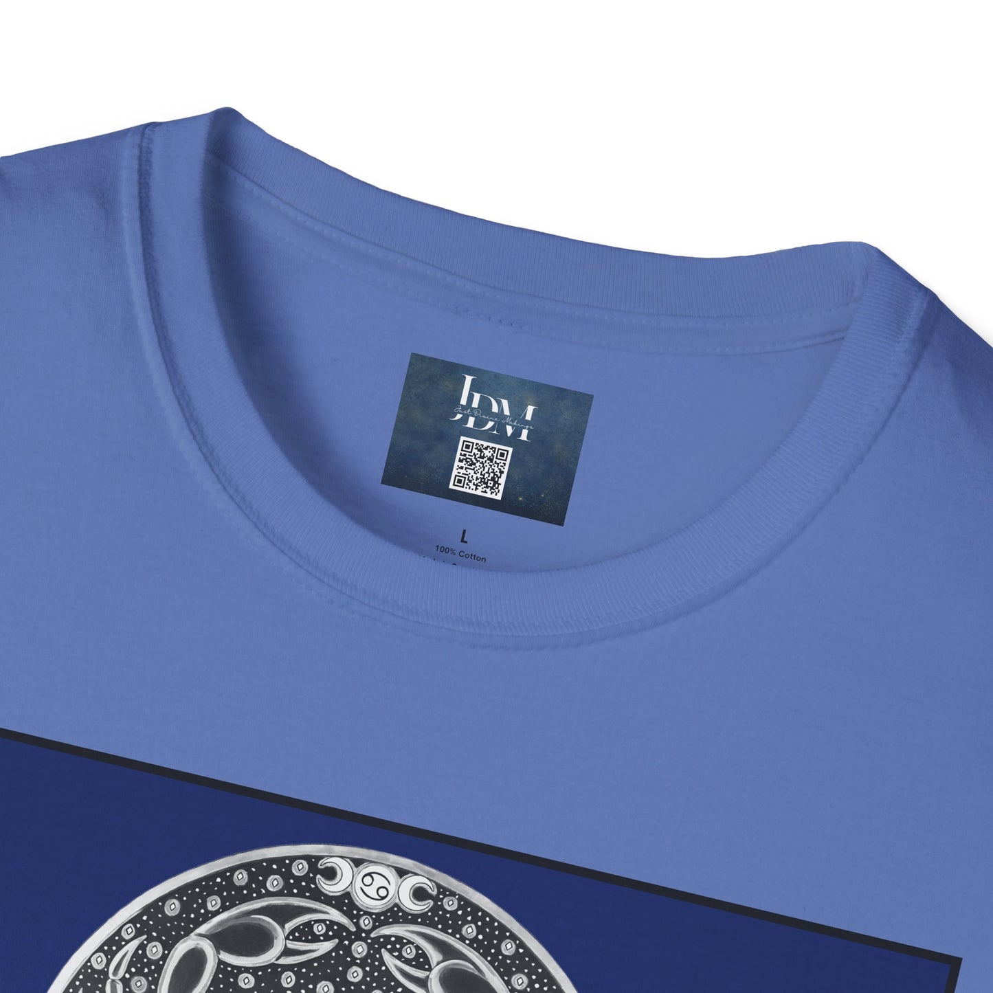 Cancer Zodiac Crew Neck T-Shirt – Hand-Drawn Celestial Design (Non-AI) Universal