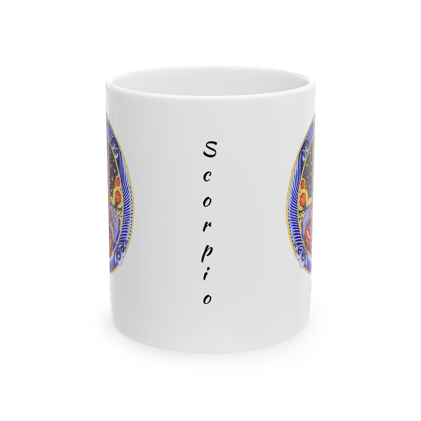 Scorpio Zodiac Mug – Hand-Drawn Celestial Design (Non-AI)