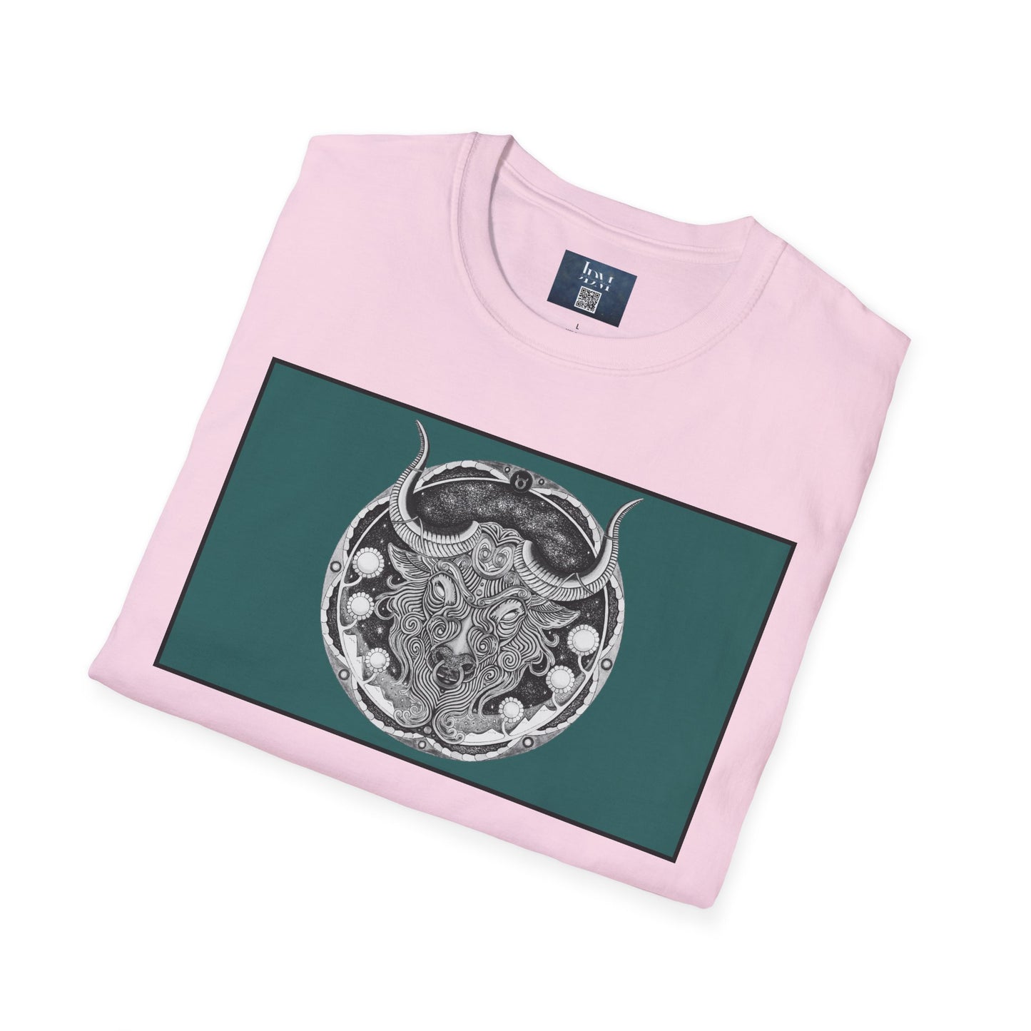 Taurus Zodiac Softstyle  T-Shirt - Hand-Drawn Celestial Design (Non-AI) Universal