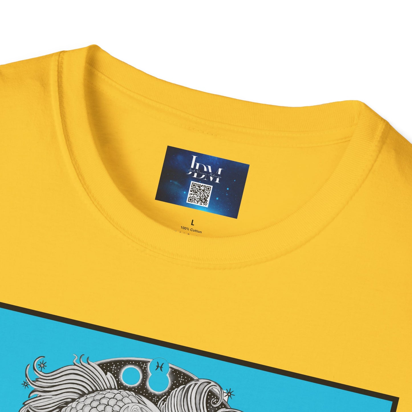 Pisces Zodiac SoftStyle T-Shirt - Hand-Drawn Celestial Design (Non-AI)  Universal