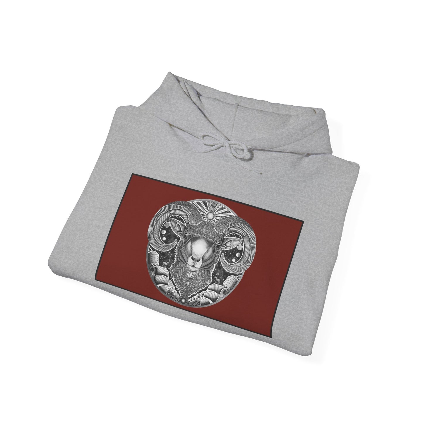 Aries Zodiac Hoodie - Hand-Drawn Celestial Design (Non-AI) Universal