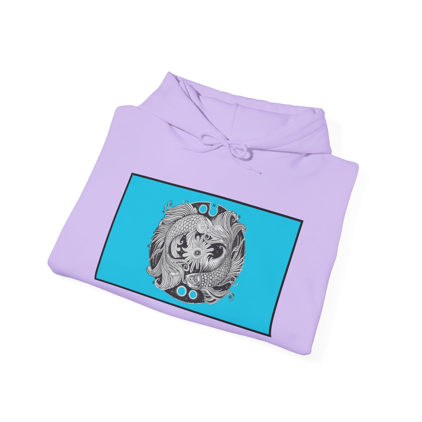 Pisces Zodiac Hoodie – Hand-Drawn Celestial Design (Non-AI) Uiniversal