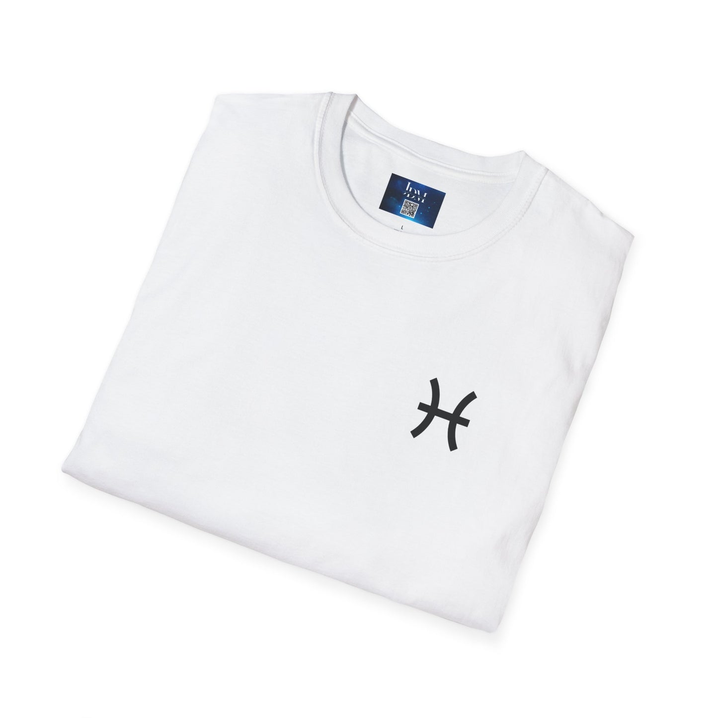 Pisces Zodiac SoftStyle T-Shirt - Hand-Drawn Celestial Design (Non-AI)