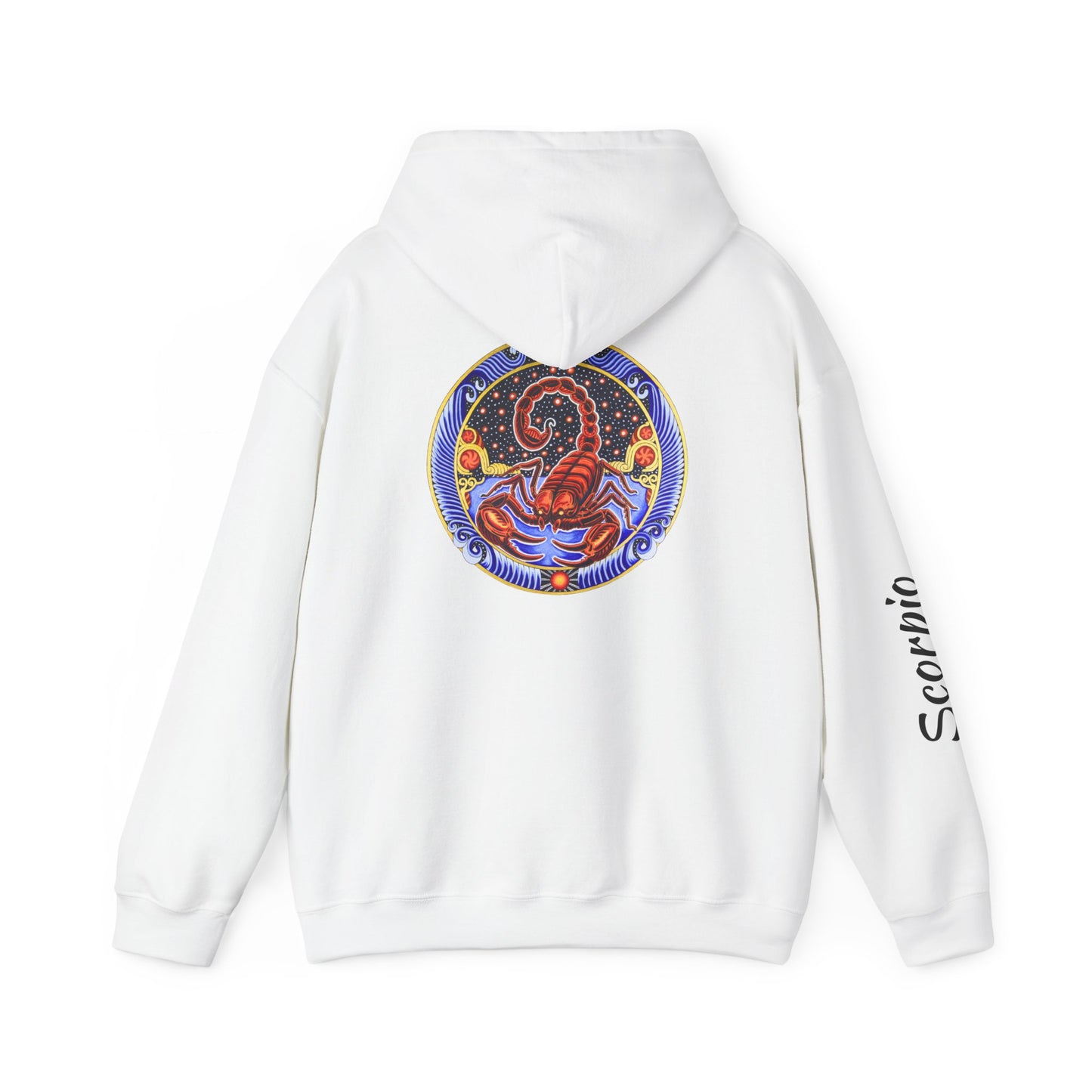 Scorpio Zodiac Hoodie – Hand-Drawn Celestial Design (Non-AI)