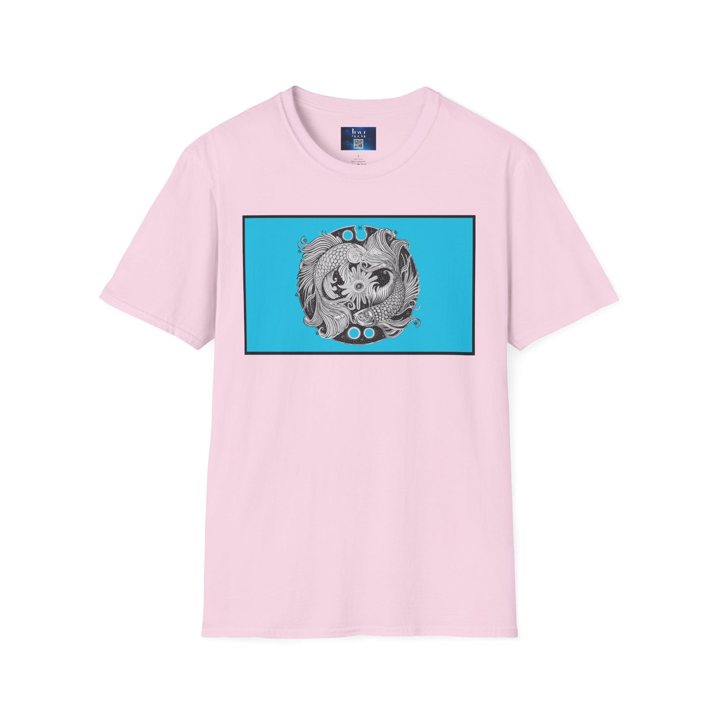 Pisces Zodiac SoftStyle T-Shirt - Hand-Drawn Celestial Design (Non-AI)  Universal