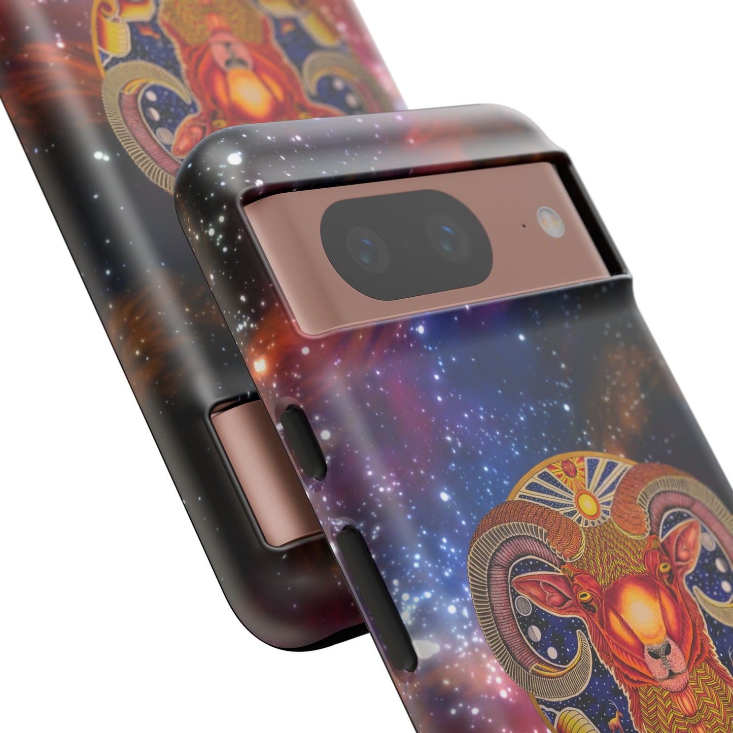 Aries Zodiac Tough Phone Case – Hand-Drawn Celestial Design (Non-AI)