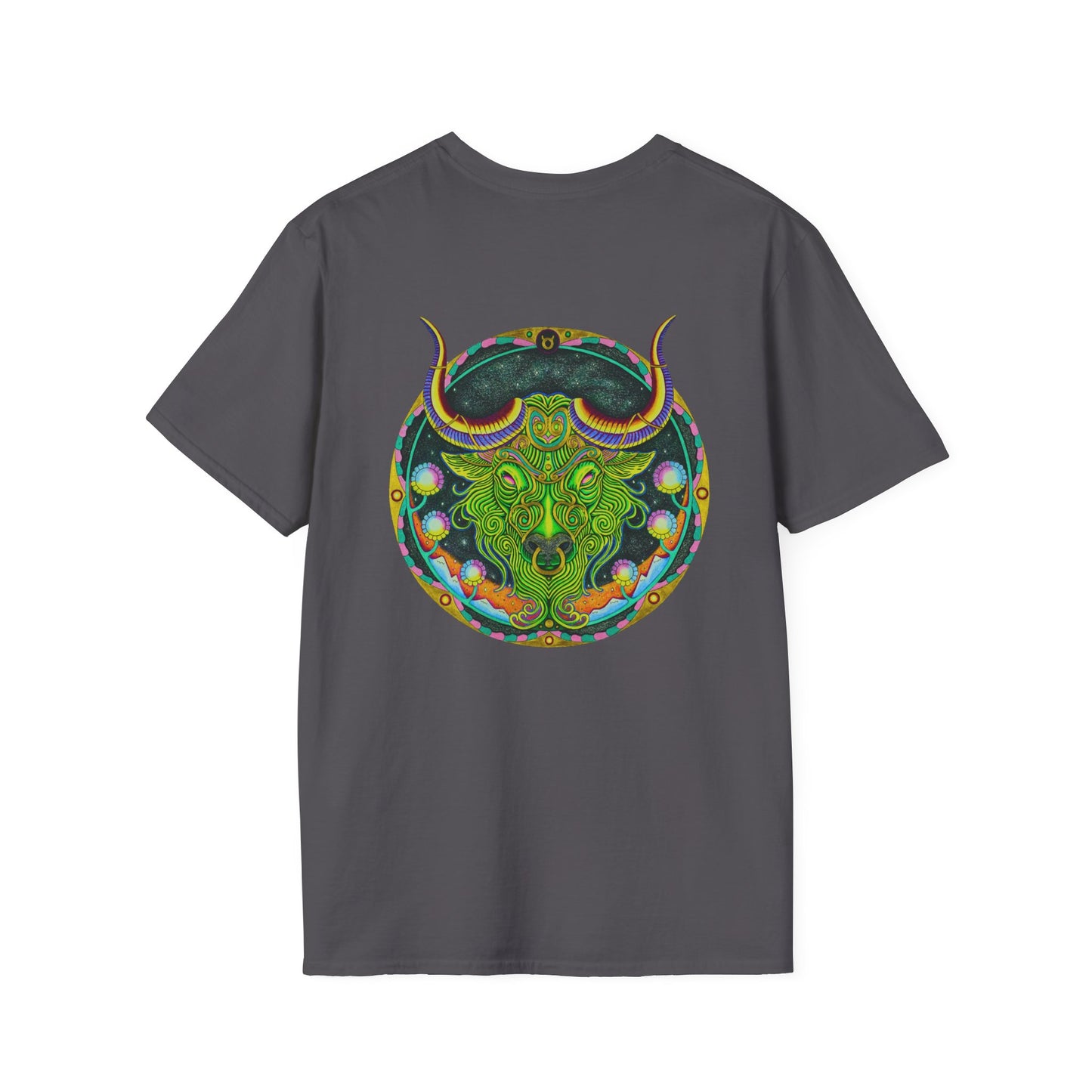 Taurus Zodiac Softstyle  T-Shirt - Hand-Drawn Celestial Design (Non-AI)