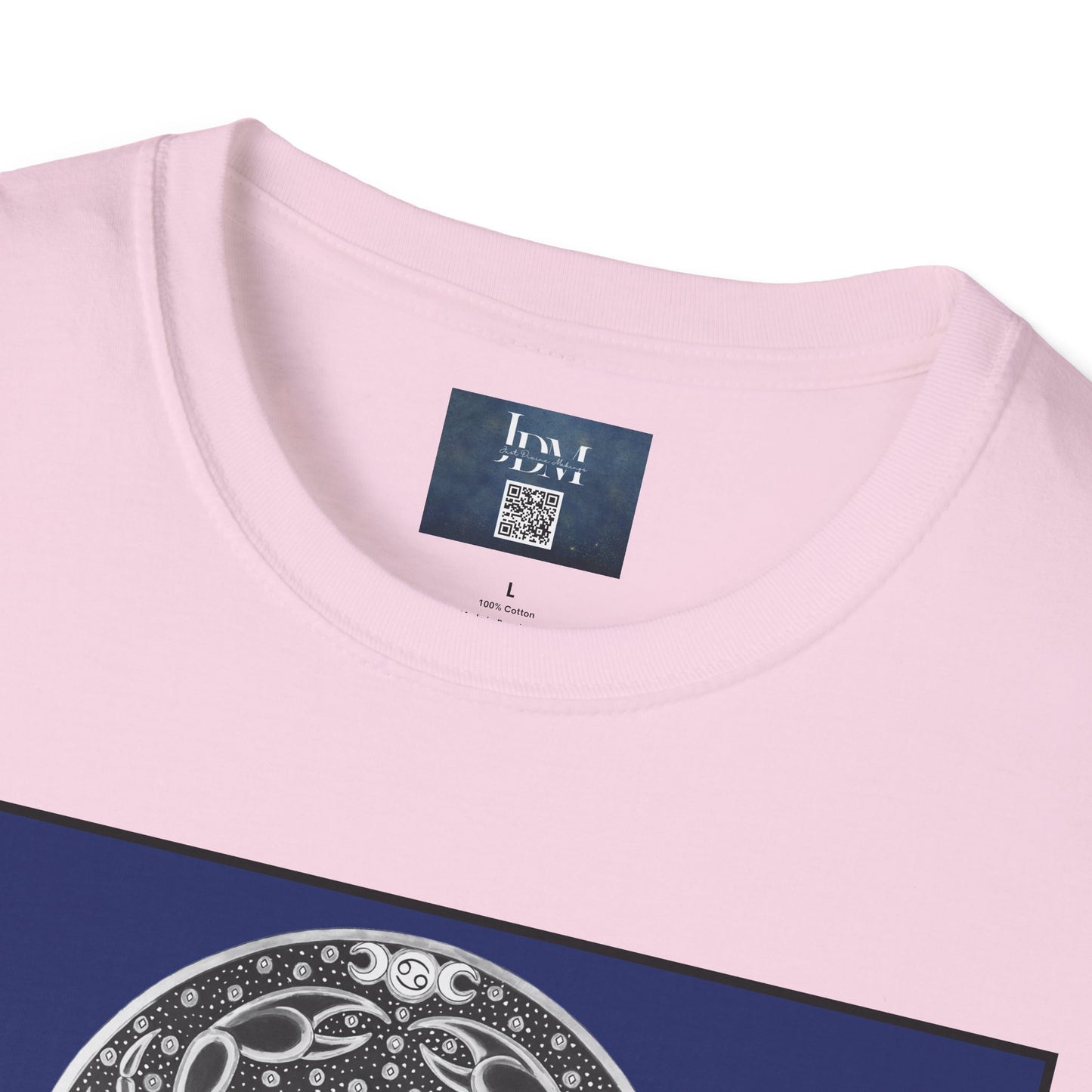 Cancer Zodiac Crew Neck T-Shirt – Hand-Drawn Celestial Design (Non-AI) Universal