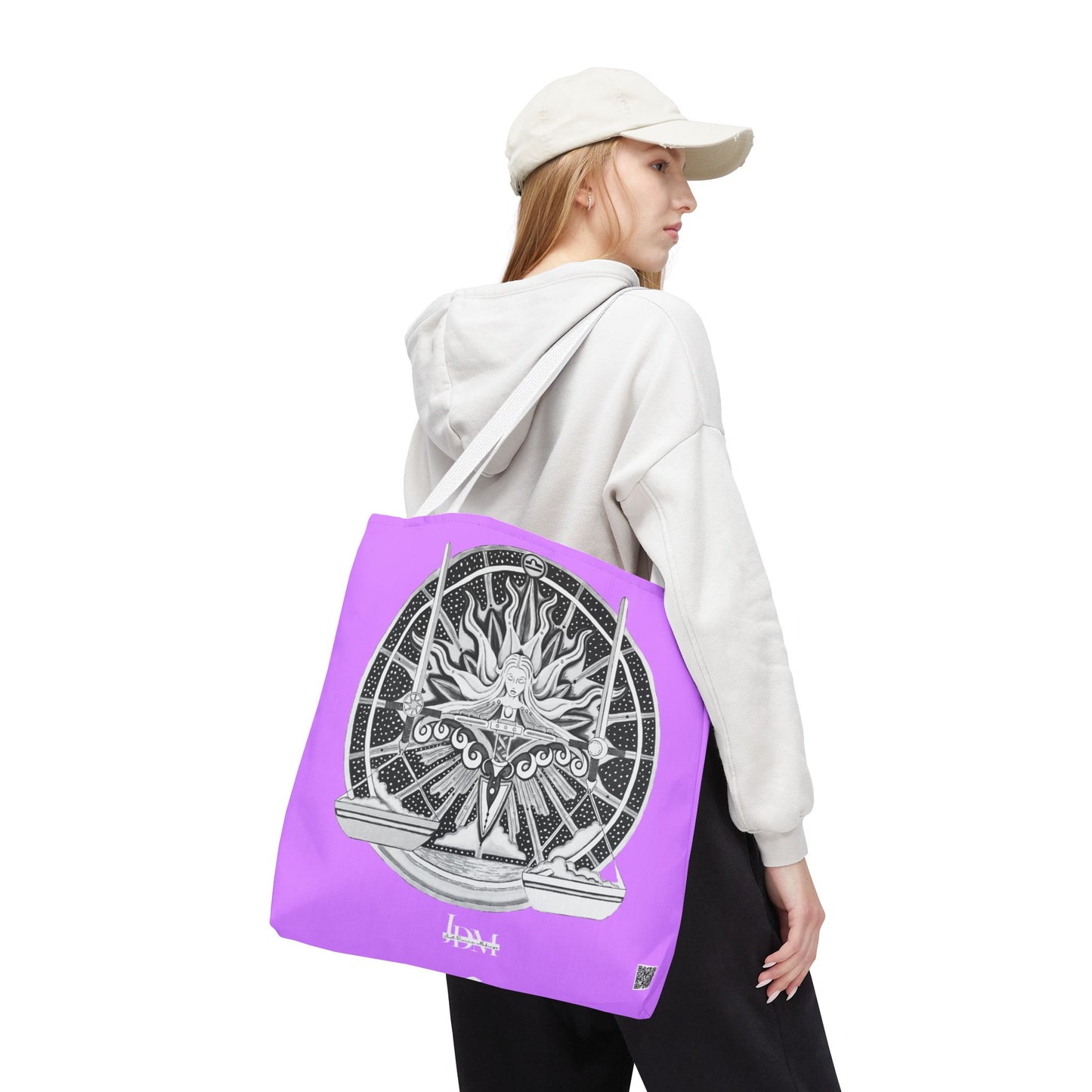 Libra Zodiac Tote Bag - Hand-Drawn Celestial Design (Non-AI) Universal