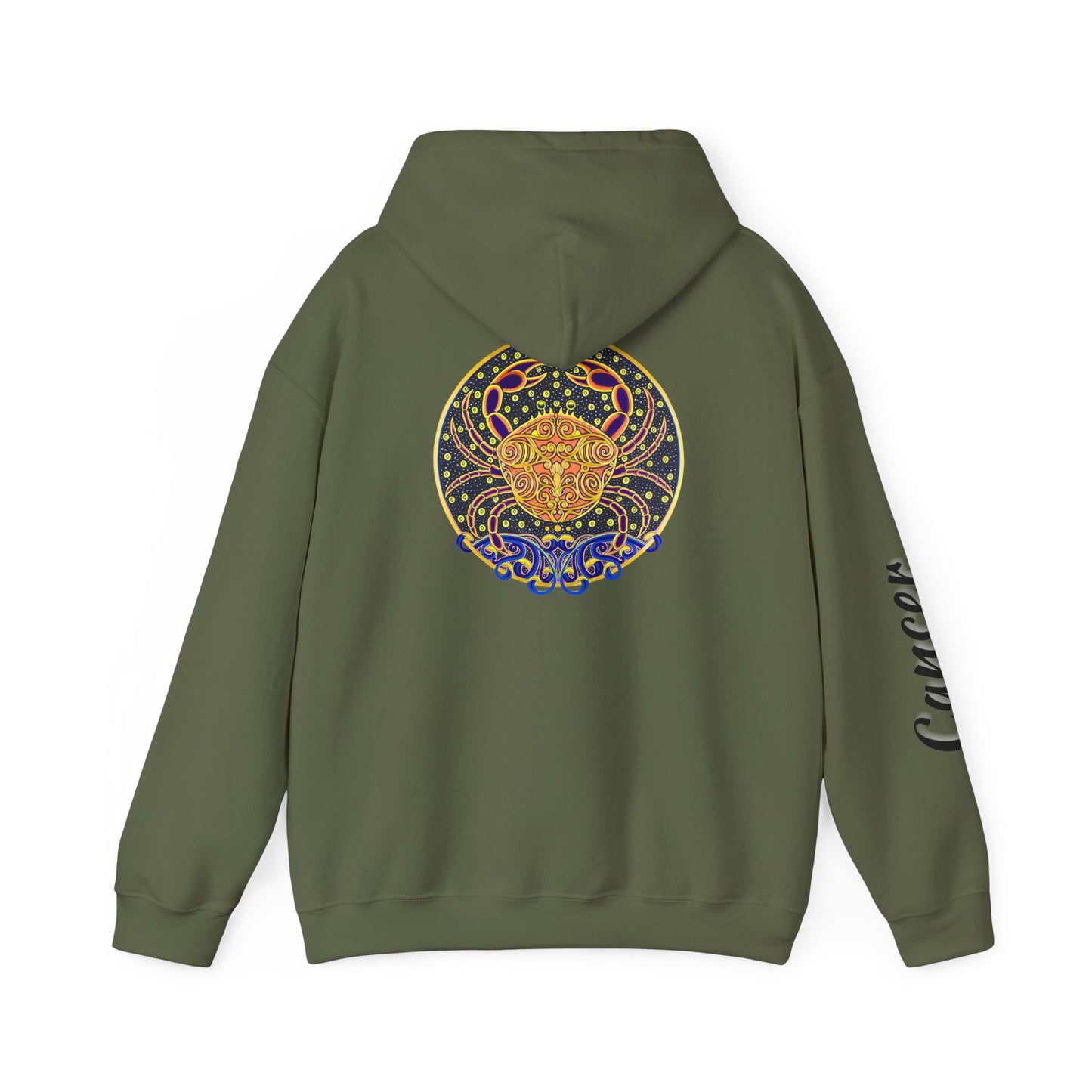 Cancer Zodiac Hoodie – Hand-Drawn Celestial Design (Non-AI)