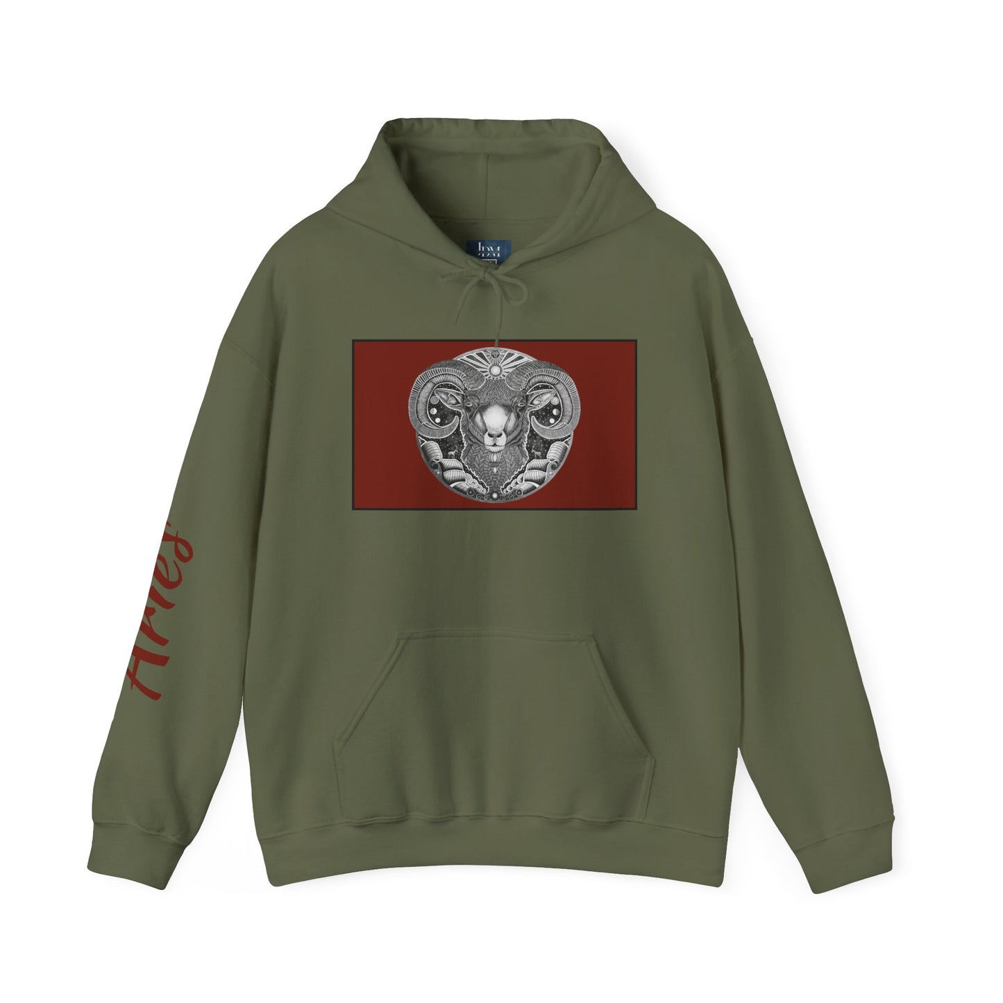 Aries Zodiac Hoodie - Hand-Drawn Celestial Design (Non-AI) Universal