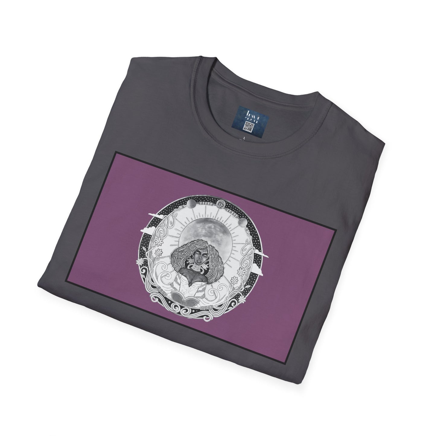 Virgo Zodiac Crew Neck T-Shirt – Hand-Drawn Celestial Design (Non-AI) Universal