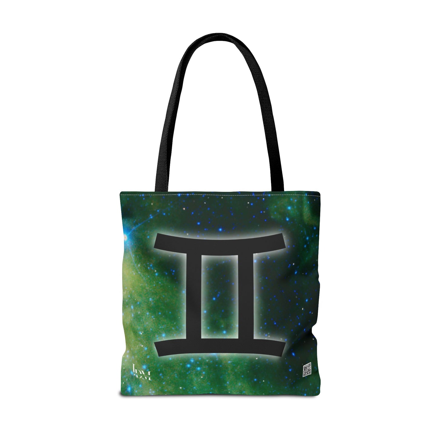 Gemini Zodiac Tote Bag - Hand-Drawn Celestial Design (Non-AI)