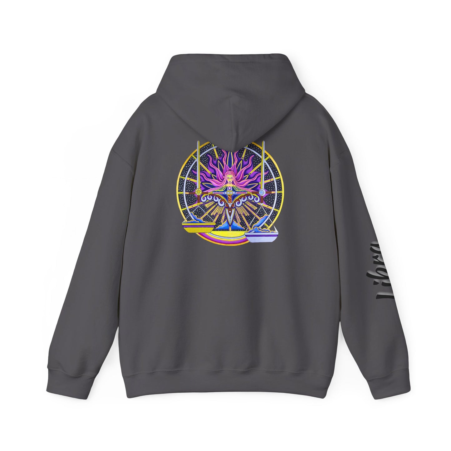 Libra Zodiac Hoodie – Hand-Drawn Celestial Design (Non-AI)