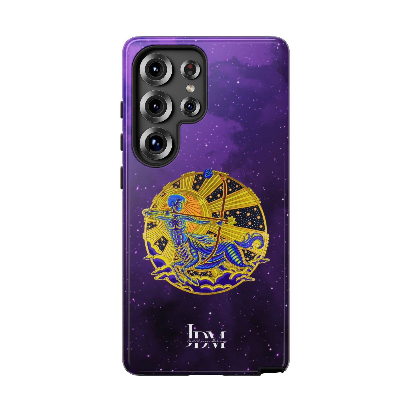 Sagittarius Zodiac Tough Phone Case – Hand-Drawn Celestial Design (Non-AI)