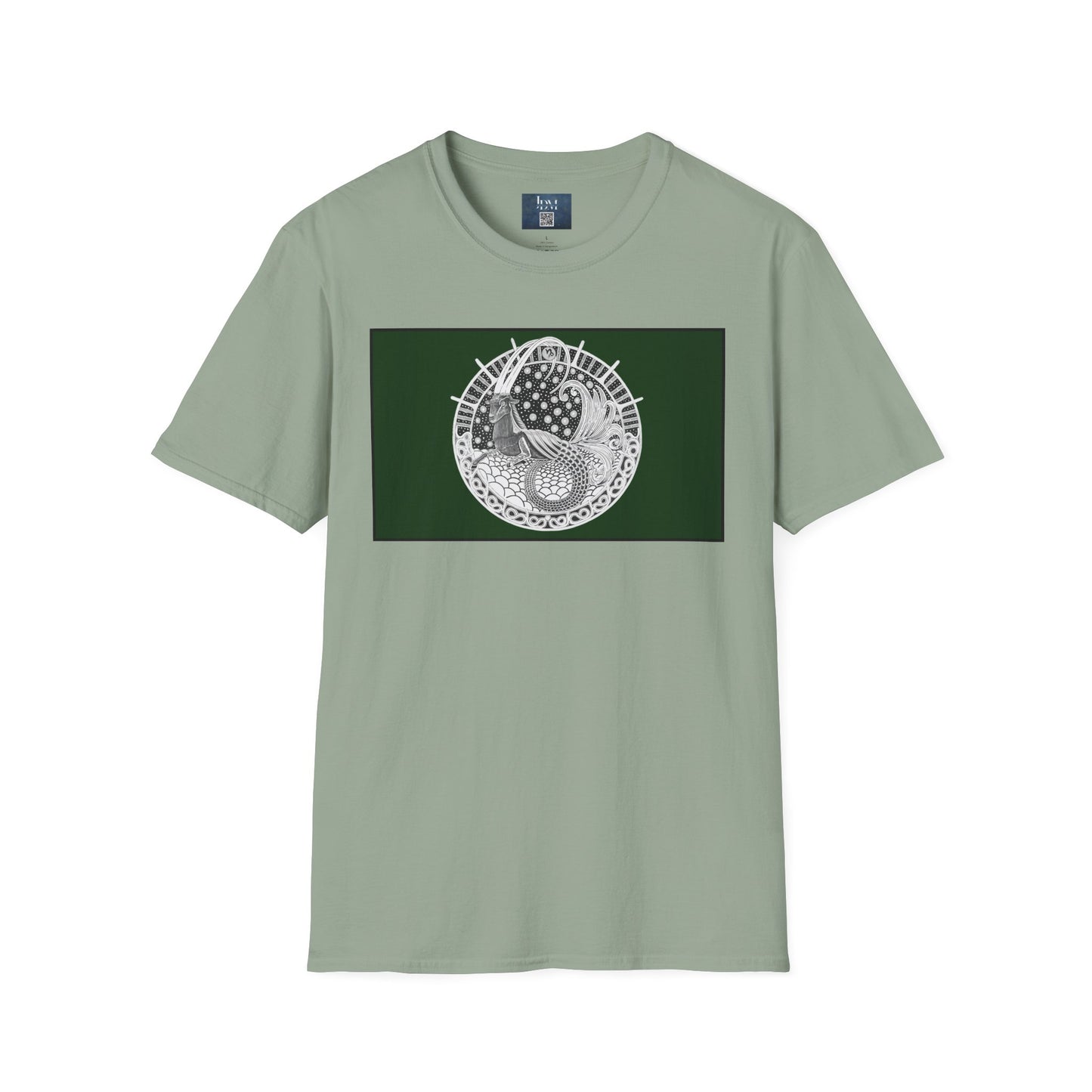 Capricorn Zodiac Crew Neck T-Shirt – Hand-Drawn Celestial Design (Non-AI) Universal