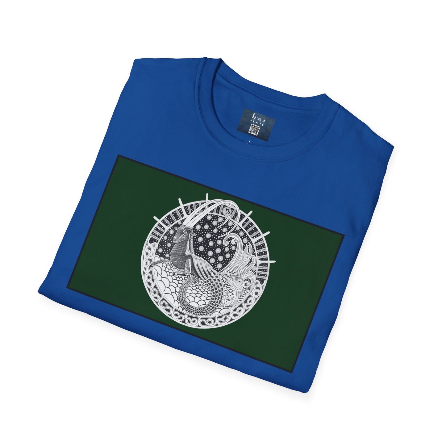 Capricorn Zodiac Crew Neck T-Shirt – Hand-Drawn Celestial Design (Non-AI) Universal