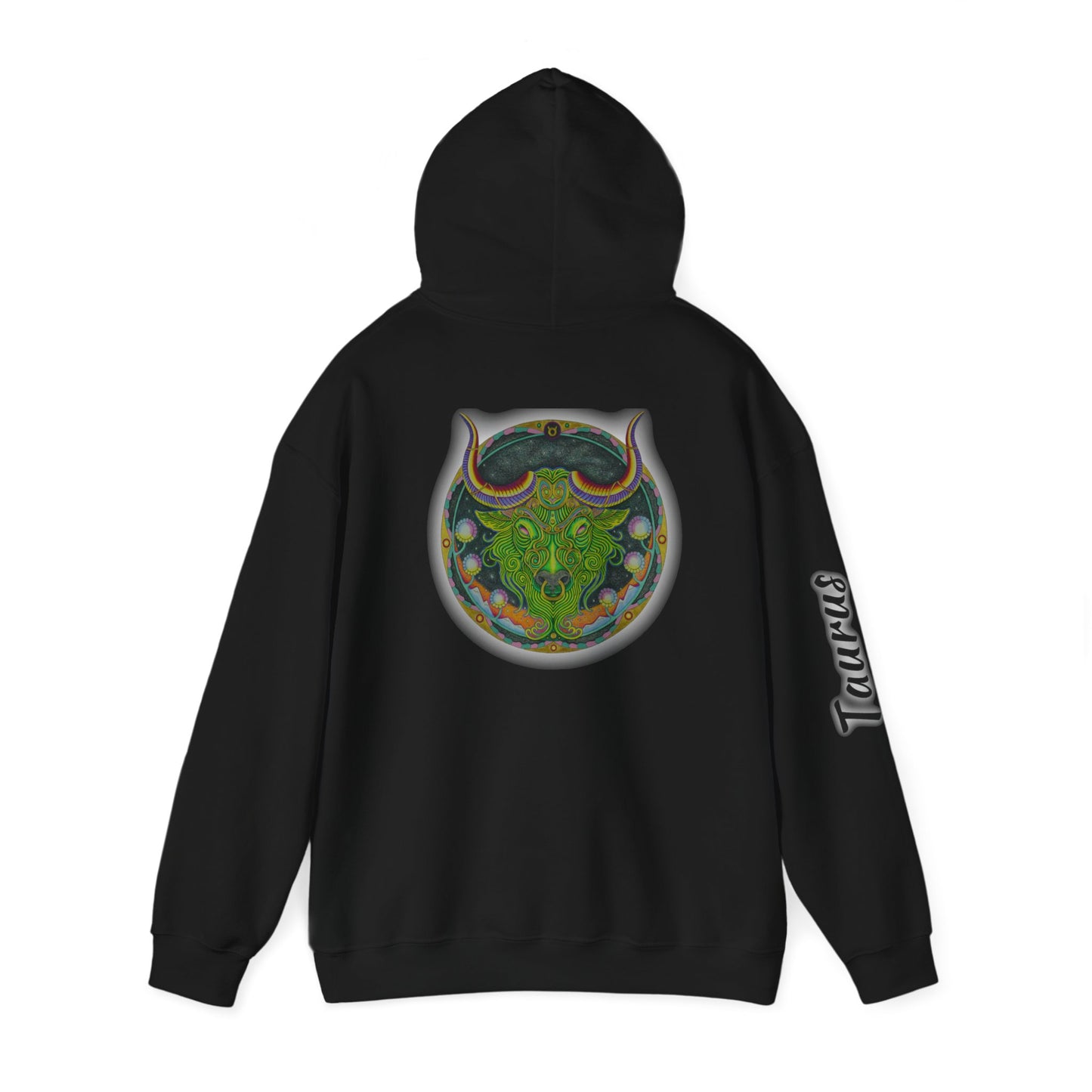 Taurus Zodiac Hoodie - Hand-Drawn Celestial Design (Non-AI)