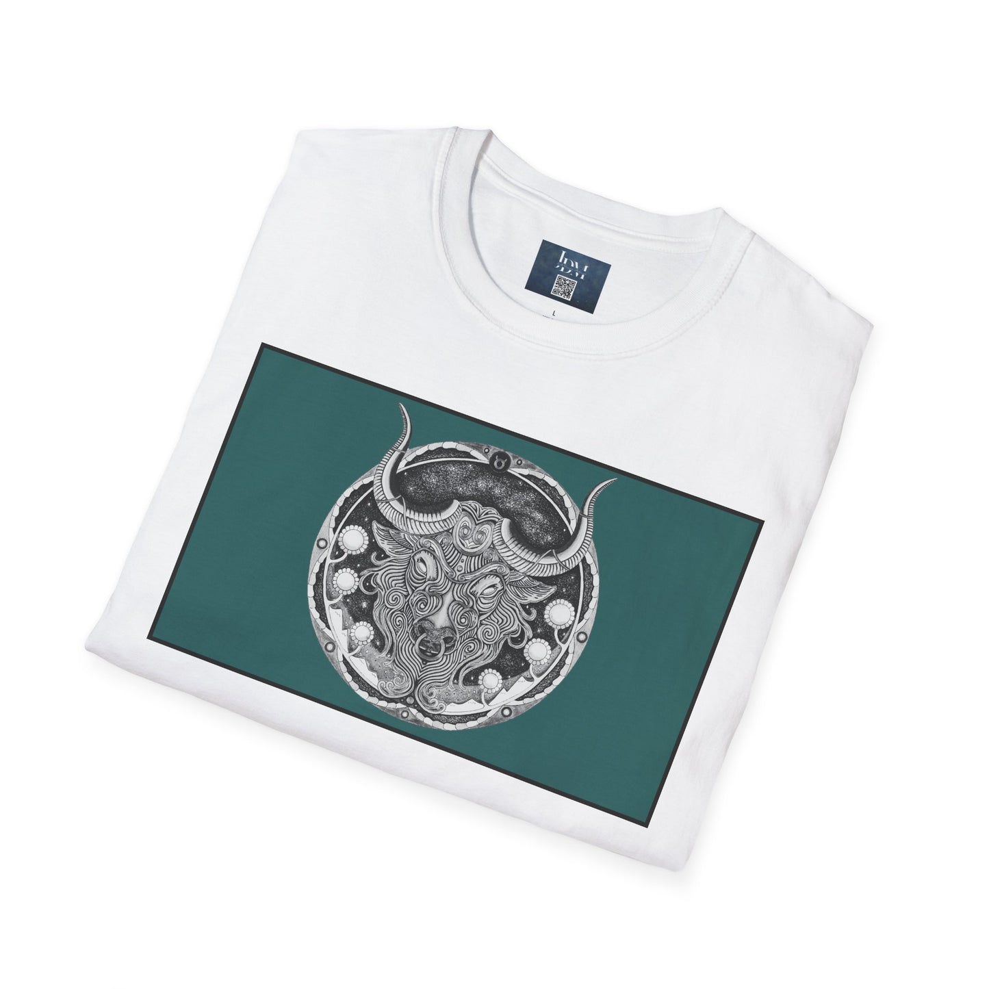 Taurus Zodiac Softstyle  T-Shirt - Hand-Drawn Celestial Design (Non-AI) Universal