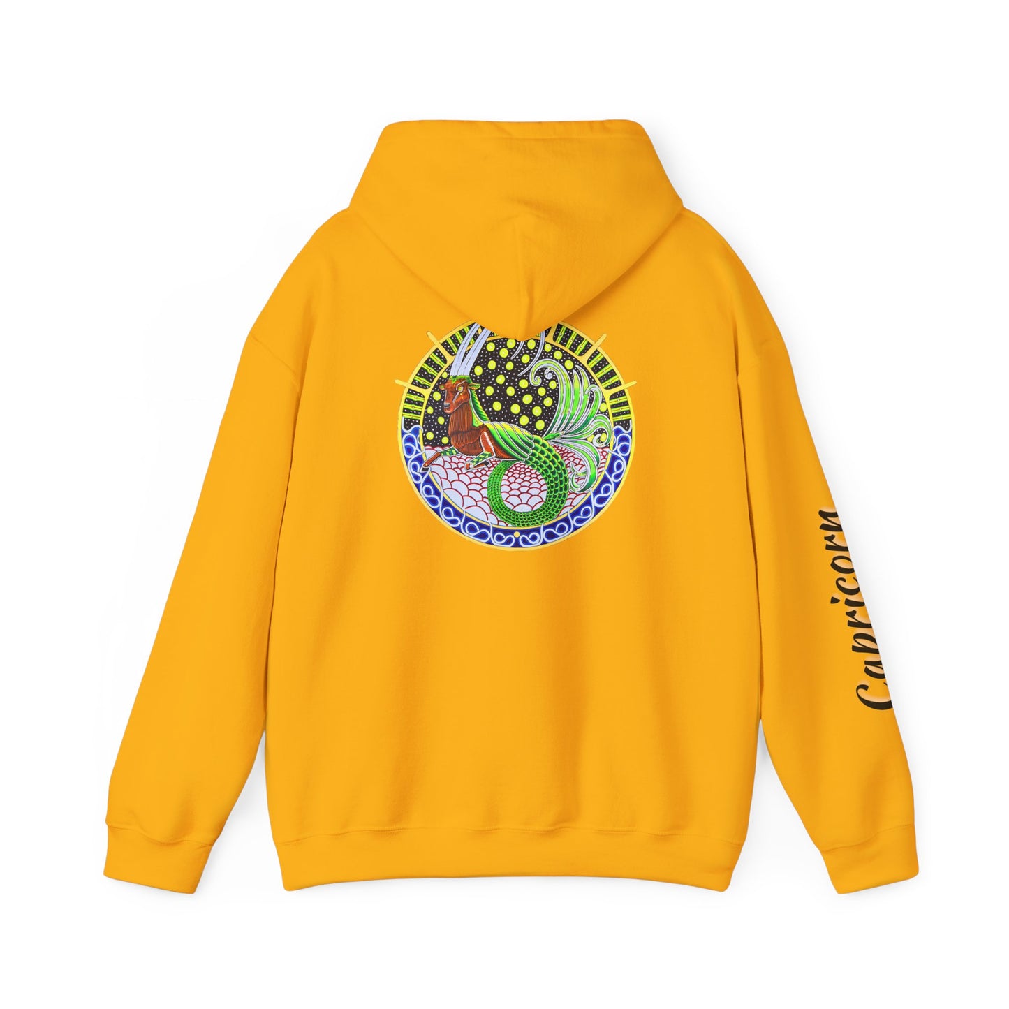 Capricorn Zodiac Hoodie – Hand-Drawn Celestial Design (Non-AI)