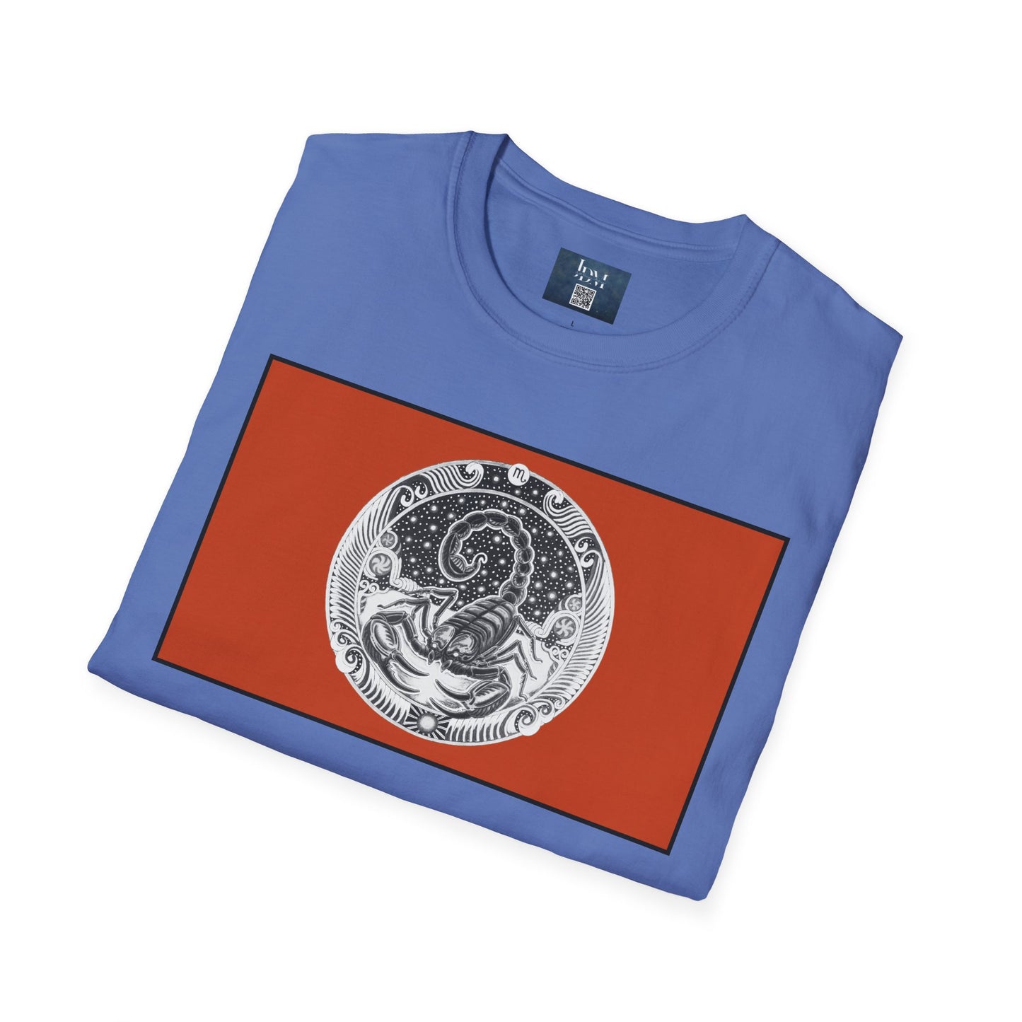 Scorpio Zodiac Crew Neck T-Shirt – Hand-Drawn Celestial Design (Non-AI) Universal