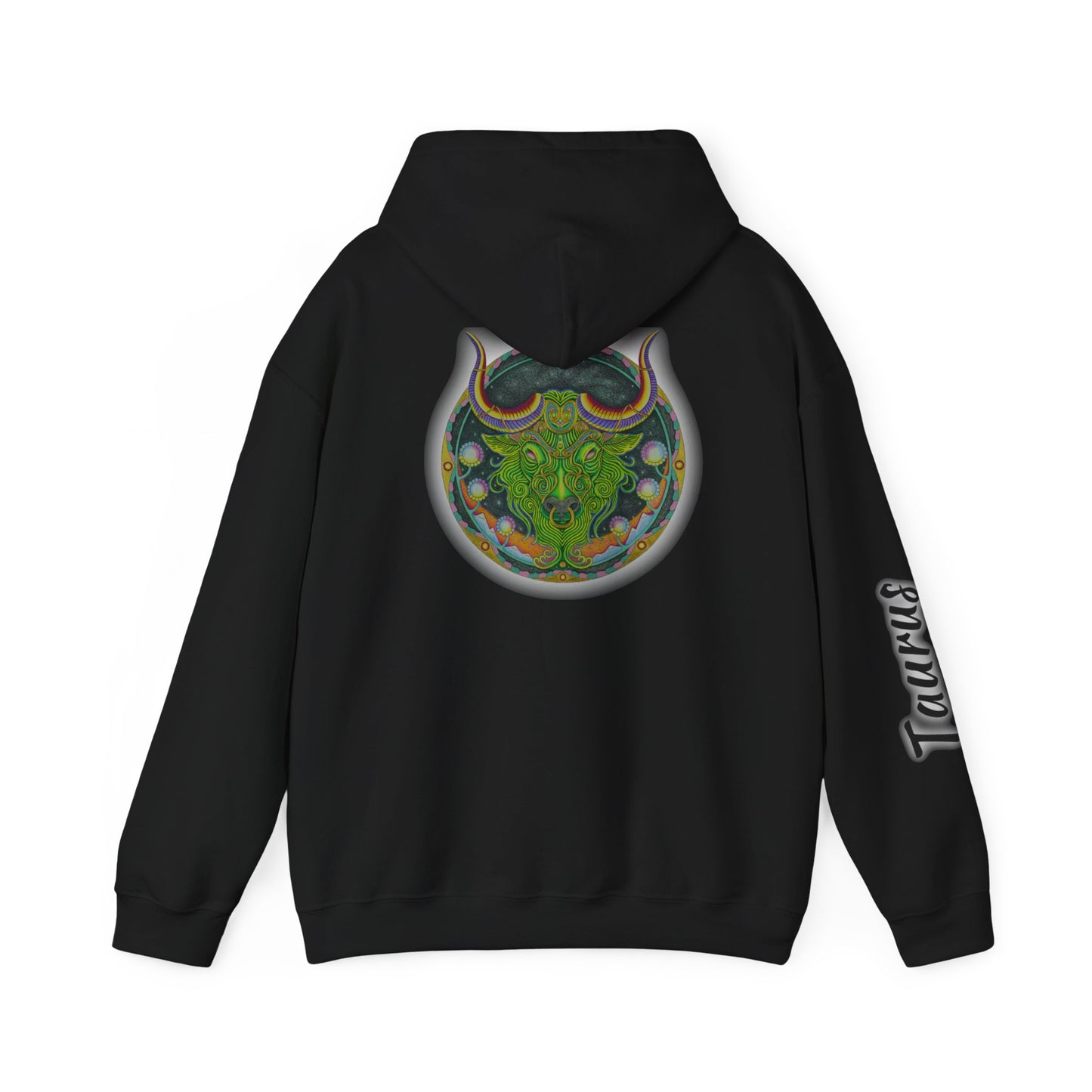 Taurus Zodiac Hoodie - Hand-Drawn Celestial Design (Non-AI)