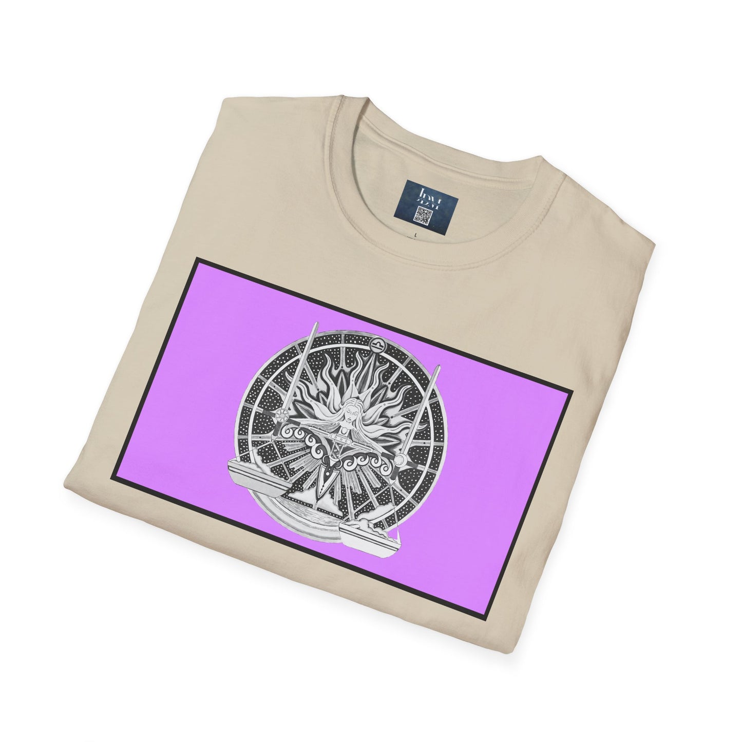 Libra Zodiac Crew Neck T-Shirt – Hand-Drawn Celestial Design (Non-AI)  Universal